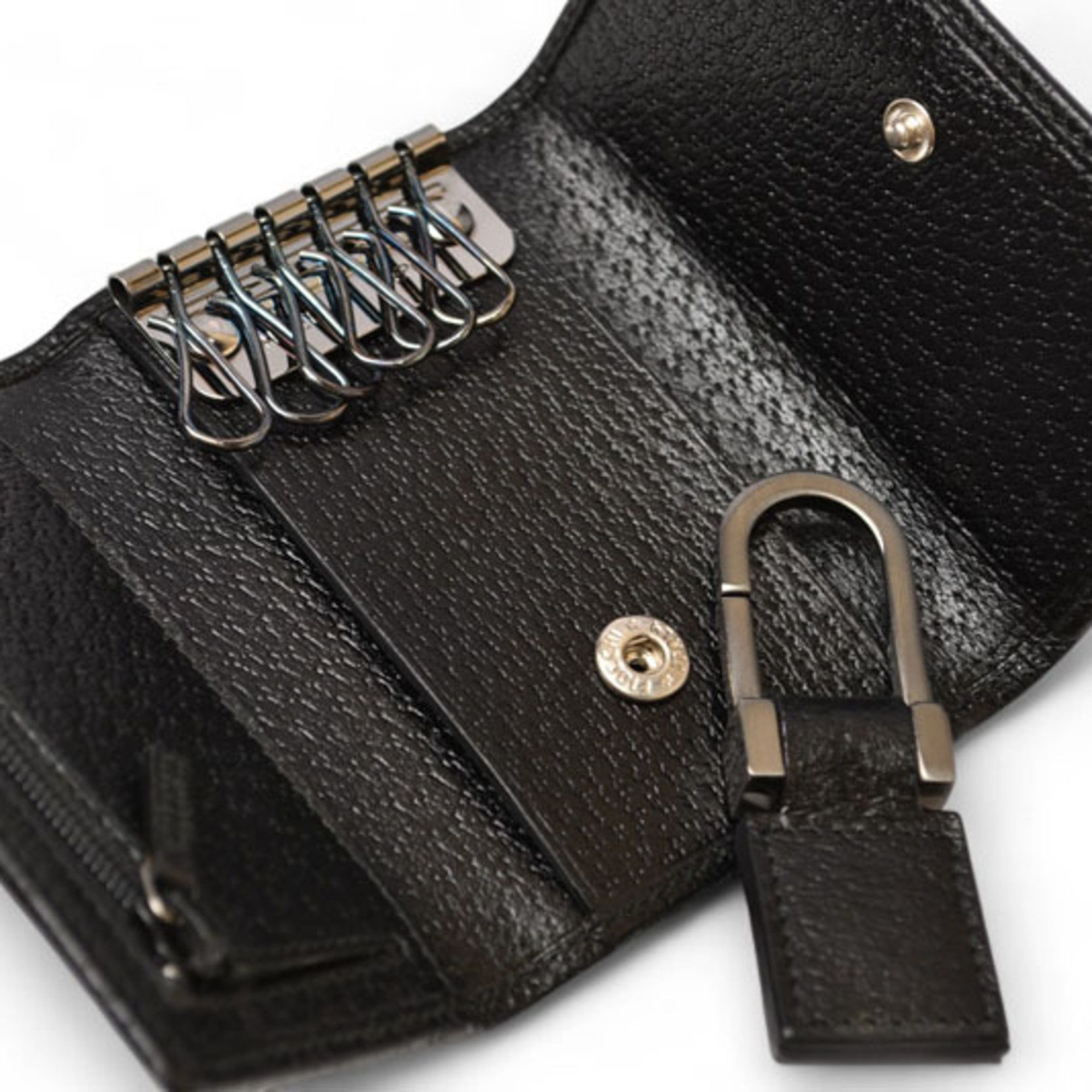 Gucci Gucci Outlet Key Case Keychain GUCCI 6-Ring Pigskin Sherry Line 033 0856 Size ONE SIZE - 5 Thumbnail