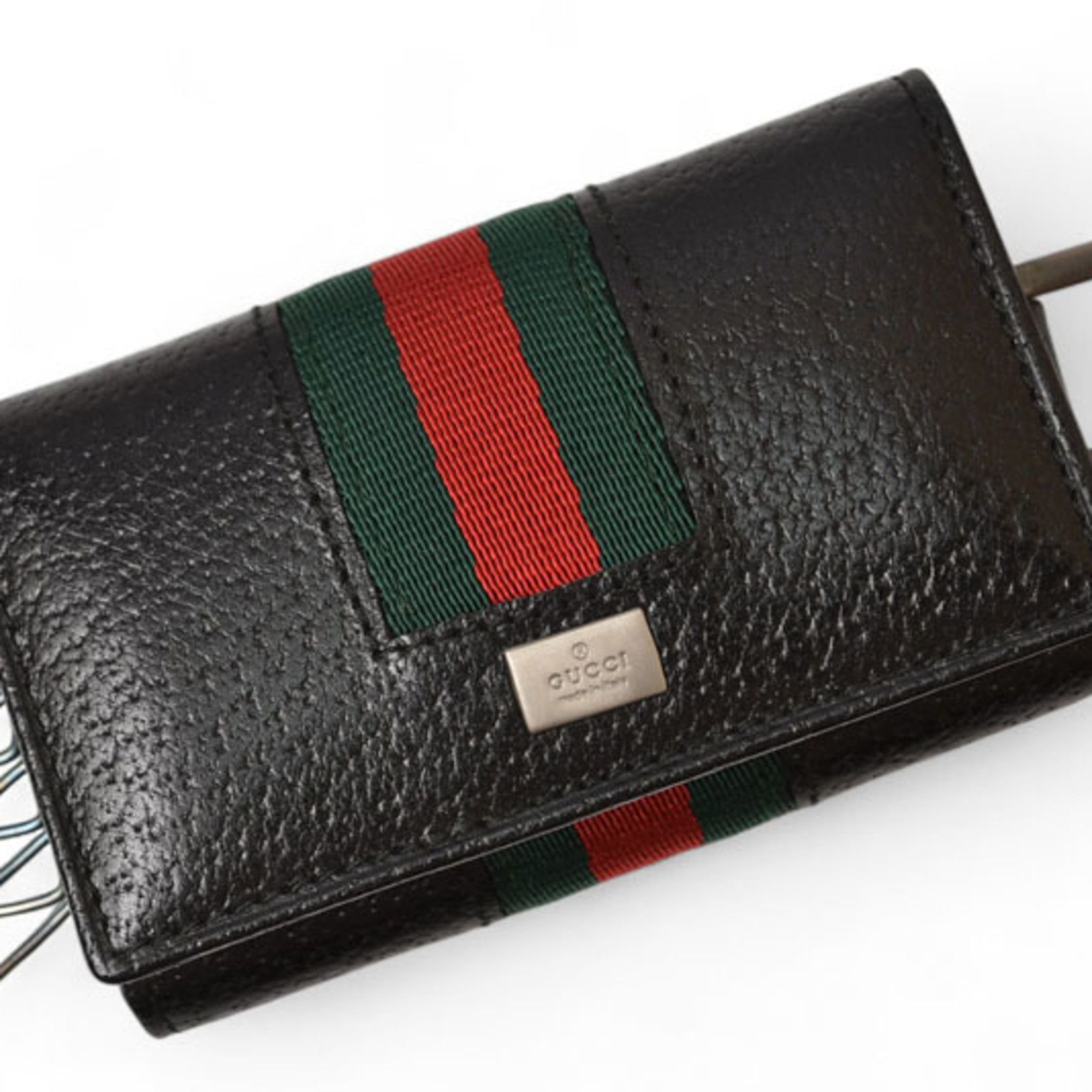Gucci Gucci Outlet Key Case Keychain GUCCI 6-Ring Pigskin Sherry Line 033 0856 Size ONE SIZE - 3 Thumbnail