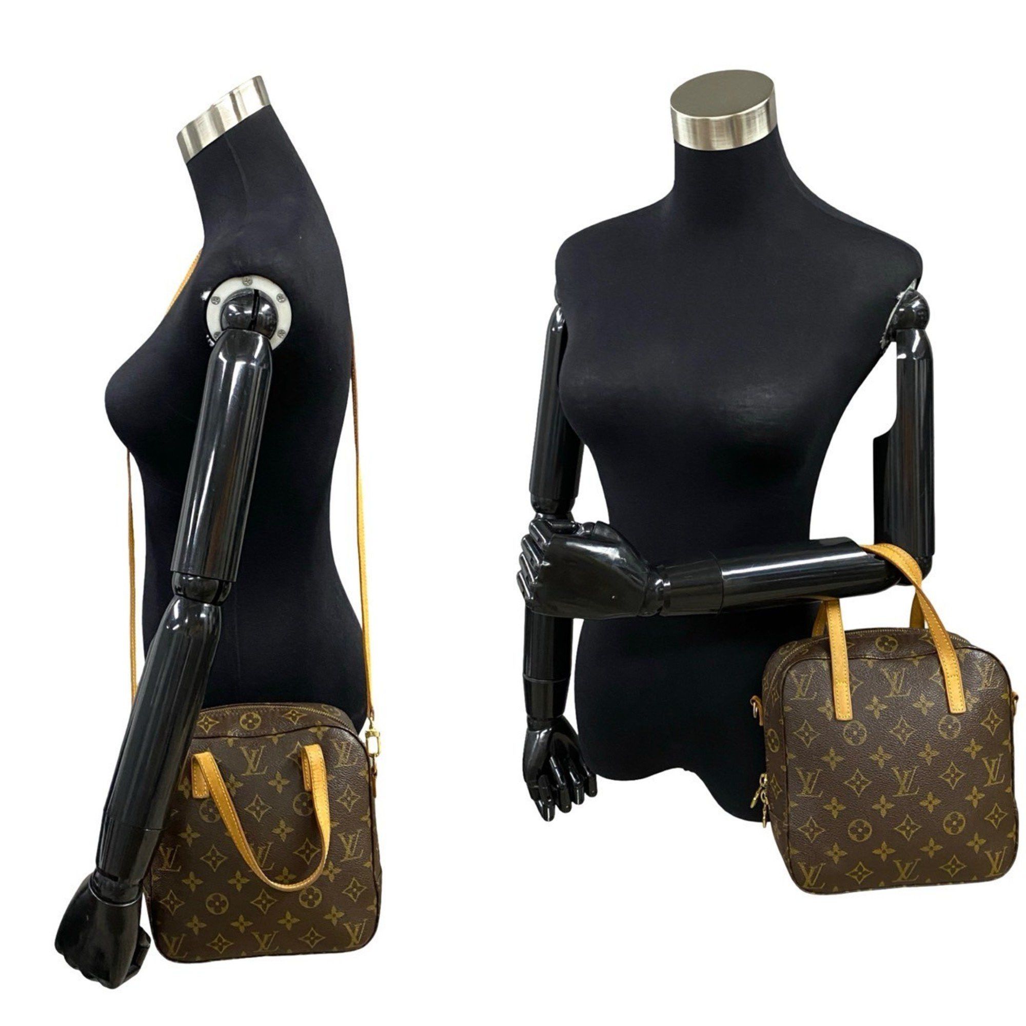Louis Vuitton LOUIS VUITTON Vintage Spontini Monogram Leather 2-Way Shoulder Bag/Handbag Brown 94196 Size ONE SIZE - 2 Thumbnail