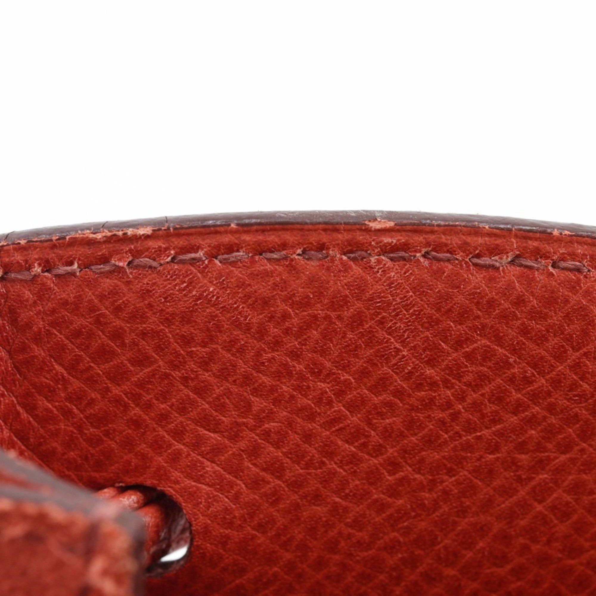 Hermes Hermès Vespa Pouch, Leather, 2003, Orange, G, Women's