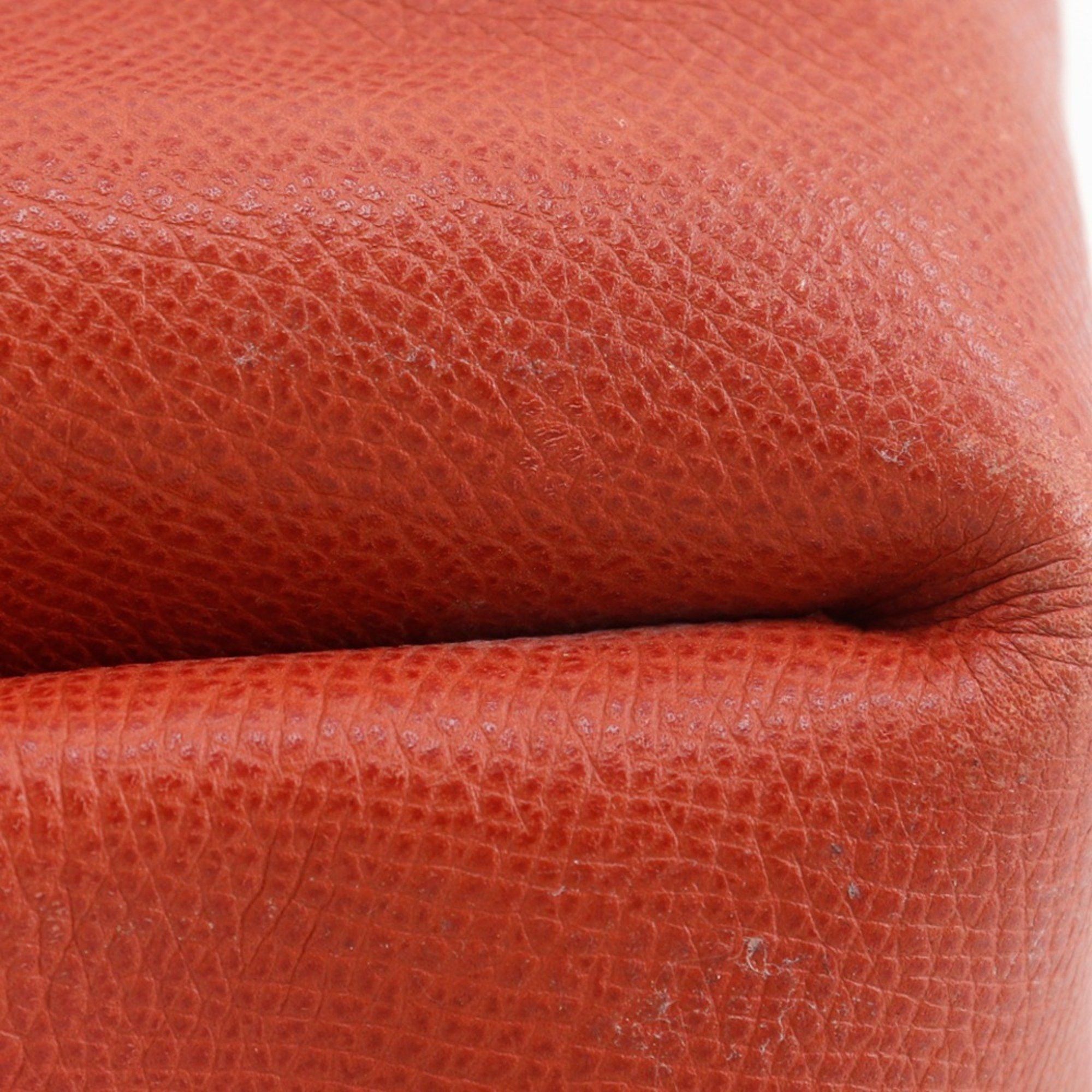 Hermes Hermès Vespa Pouch, Leather, 2003, Orange, G, Women's