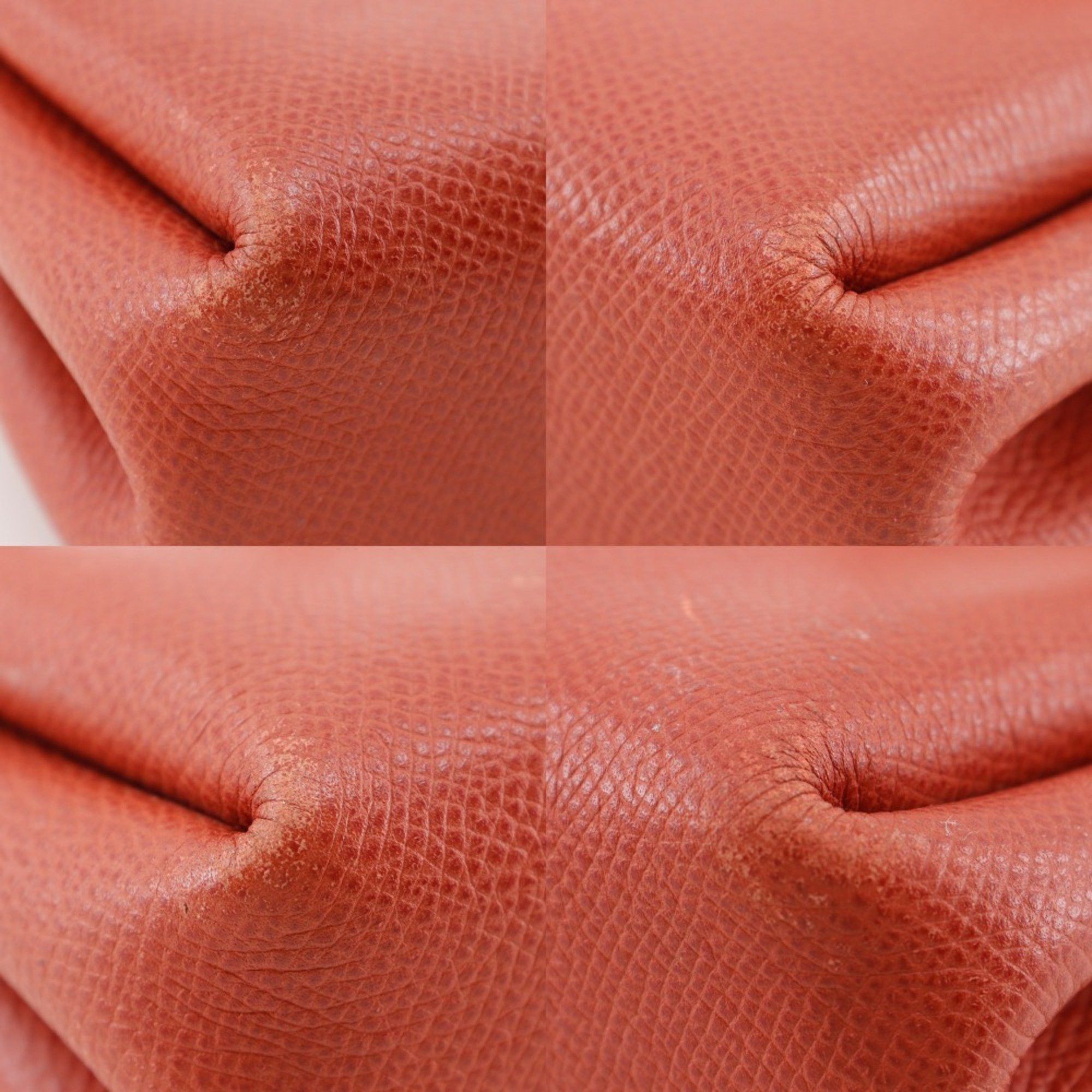 Hermes Hermès Vespa Pouch, Leather, 2003, Orange, G, Women's