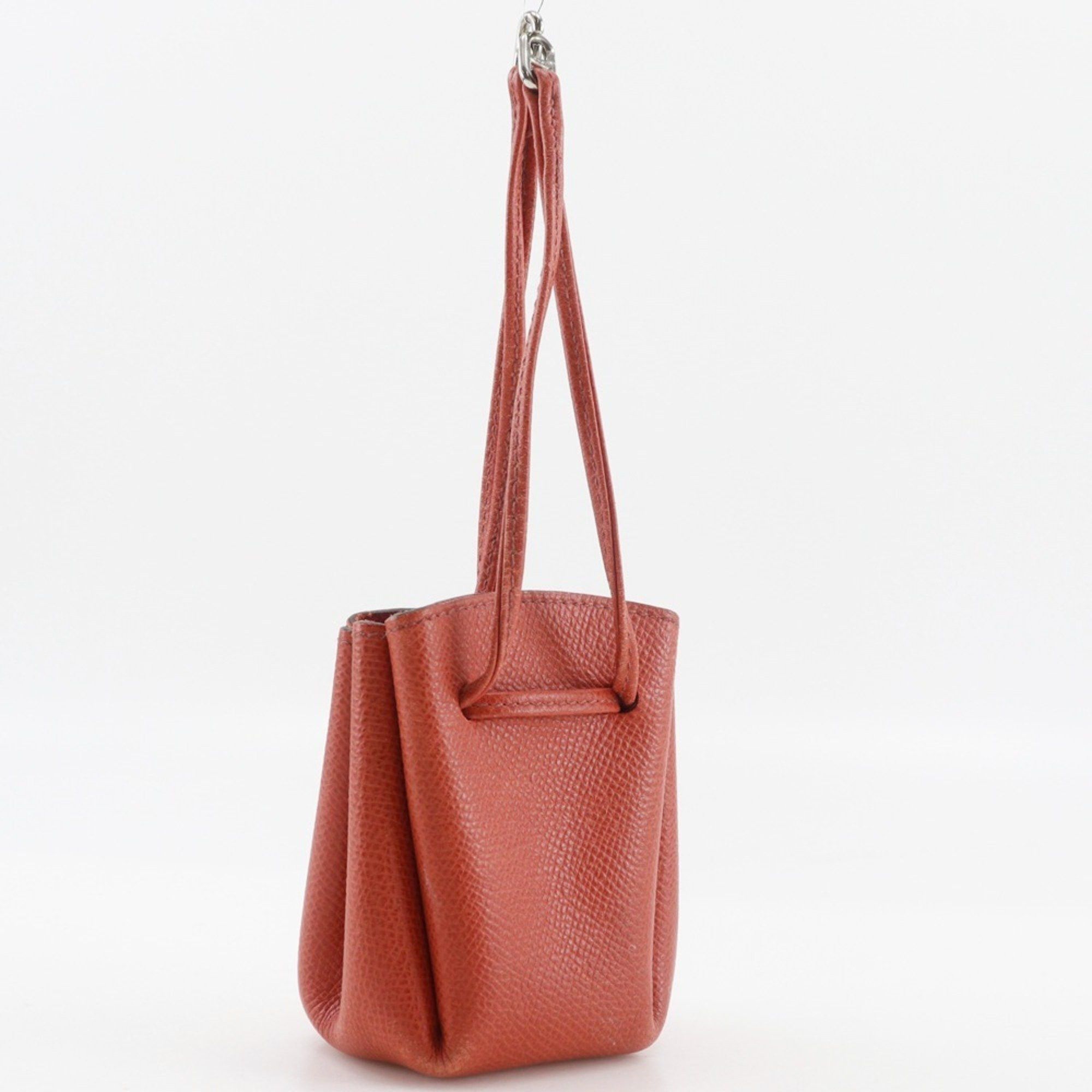 Hermes Hermès Vespa Pouch, Leather, 2003, Orange, G, Women's