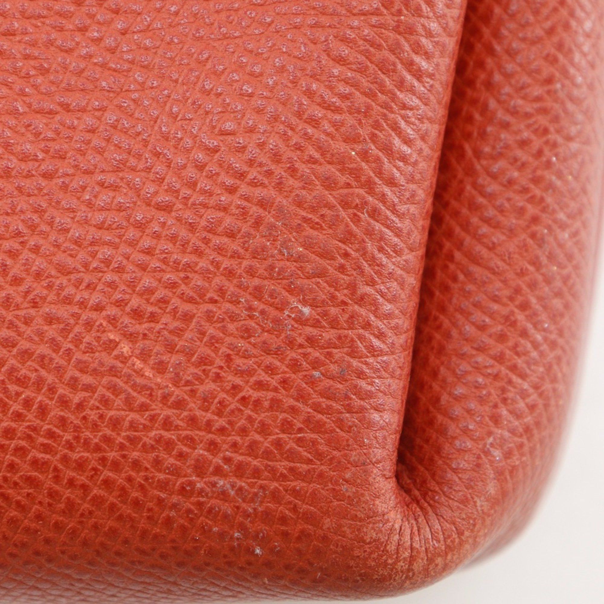 Hermes Hermès Vespa Pouch, Leather, 2003, Orange, G, Women's