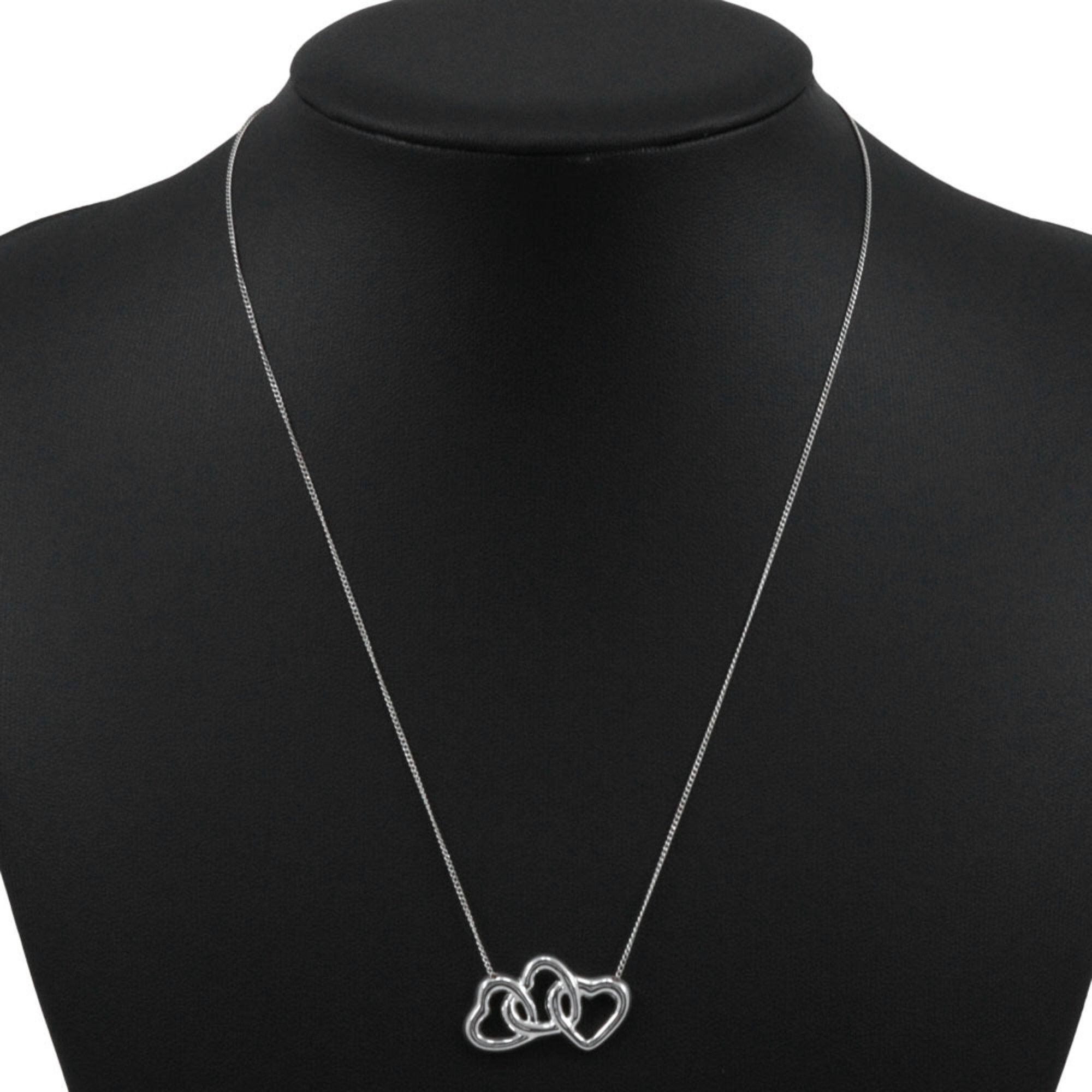 Tiffany & Co. Tiffany & Co. Triple Heart Necklace, 925 Sterling Silver, Approx. 4.6g, Women's Size ONE SIZE - 2 Thumbnail