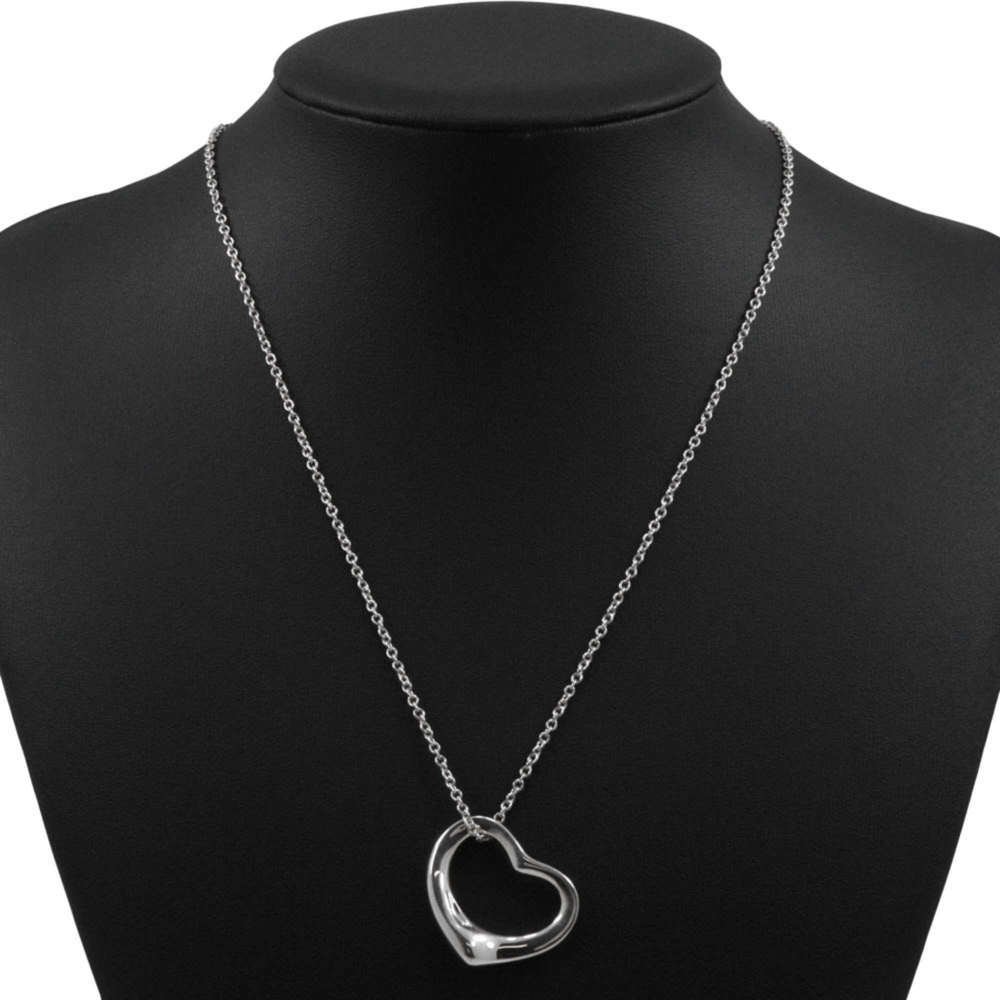 Tiffany & Co. Tiffany & Co. Elsa Peretti Heart Necklace, 925 Sterling Silver, Approx. 9.1g, Open Heart, Women's Size ONE SIZE - 2 Thumbnail