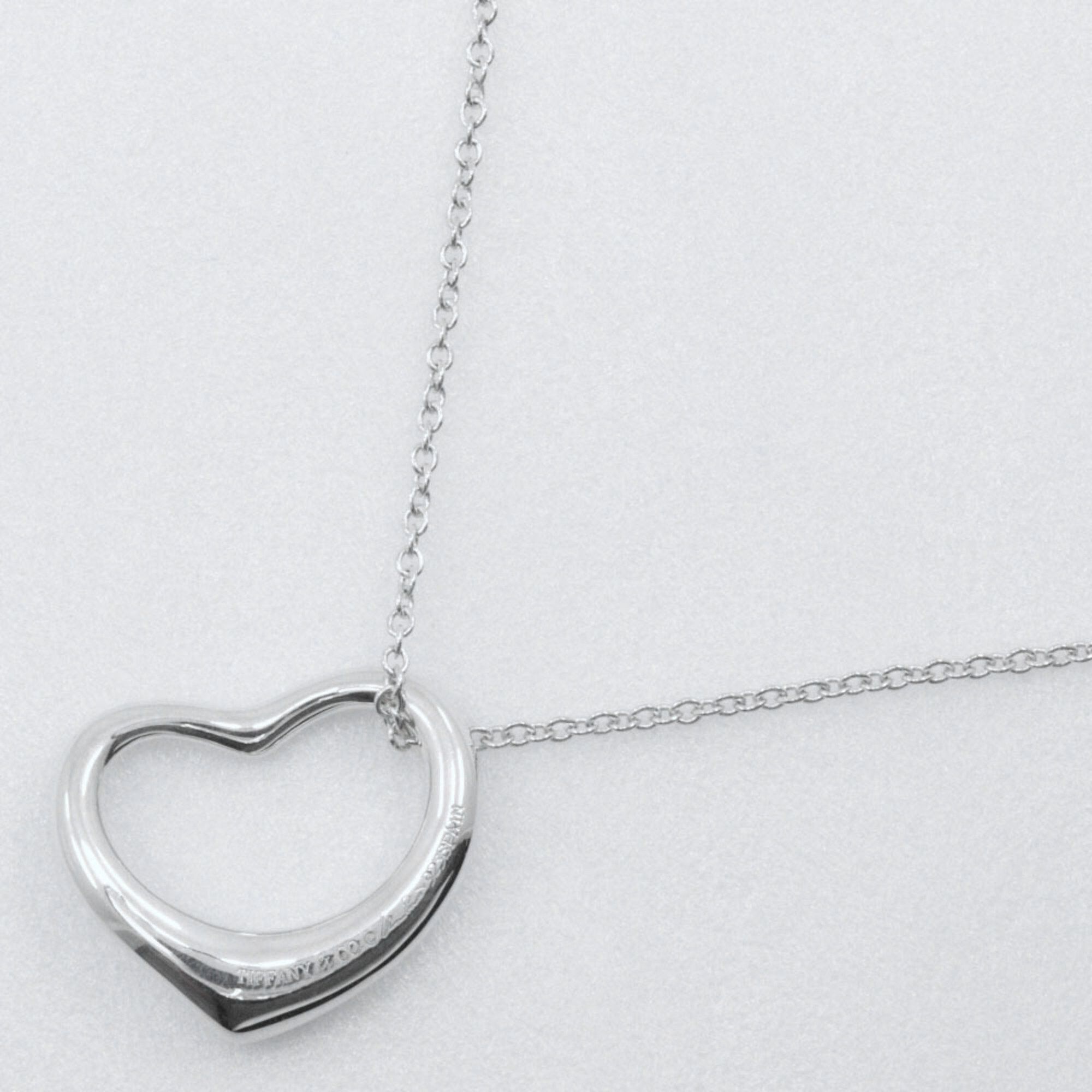 Tiffany & Co. Tiffany & Co. Elsa Peretti Heart Necklace, 925 Sterling Silver, Approx. 9.1g, Open Heart, Women's Size ONE SIZE - 3 Thumbnail
