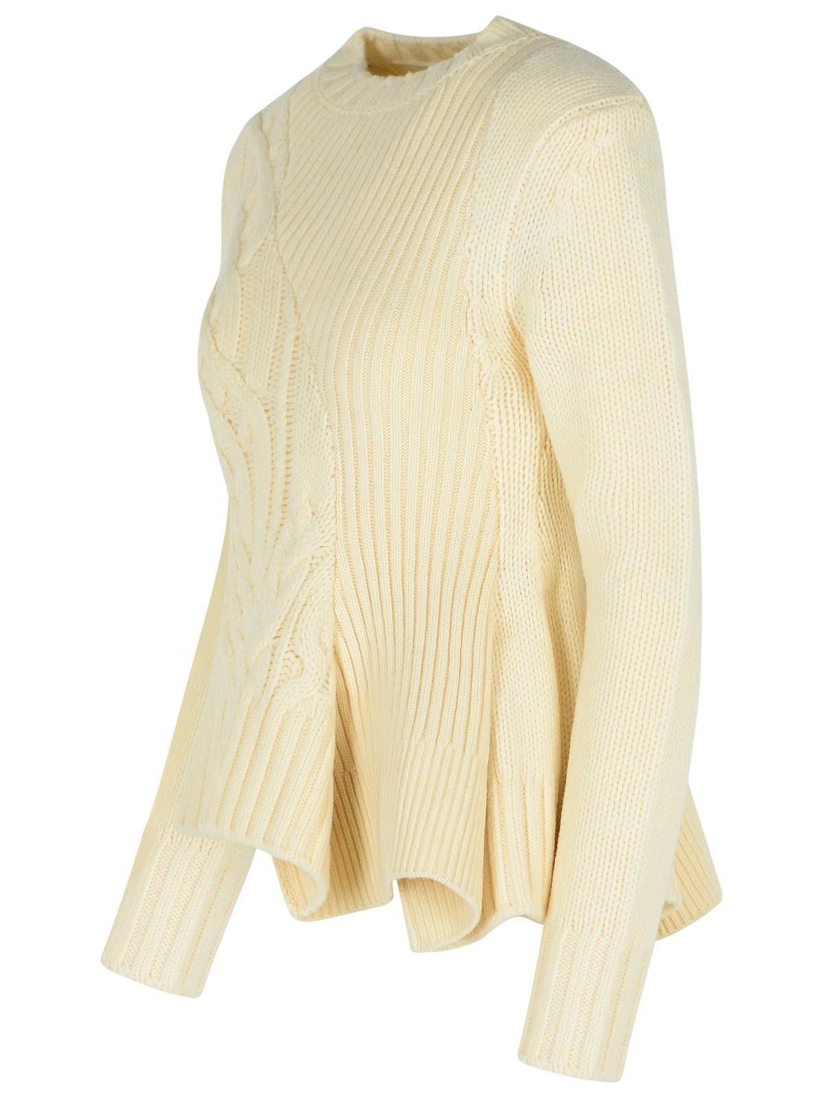 Sacai SACAI Ivory Wool Sweater Size M / US 6-8 / IT 42-44 - 2 Thumbnail