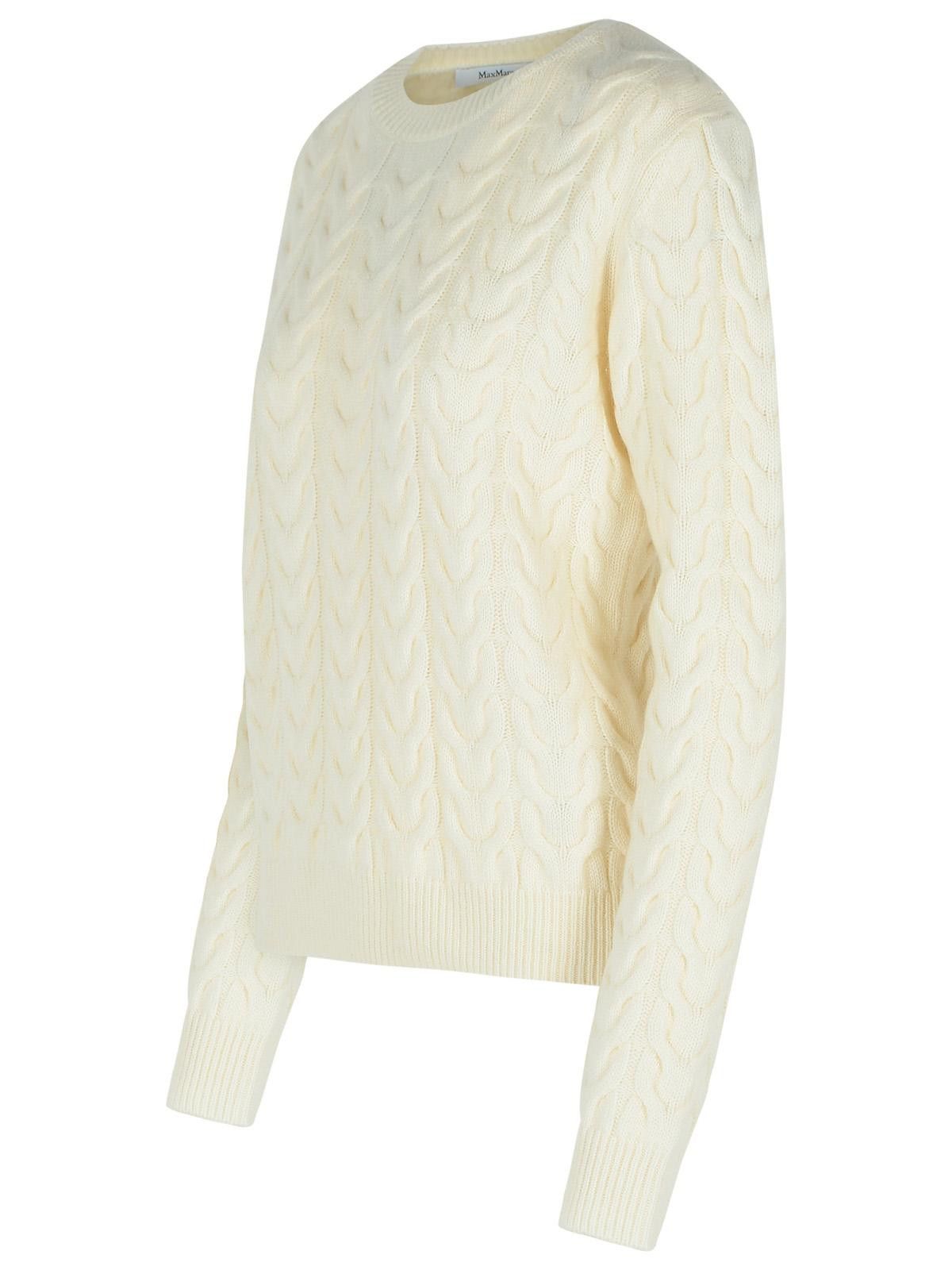 Max Mara MAX MARA White Cashmere Sweater Size M / US 6-8 / IT 42-44 - 2 Thumbnail