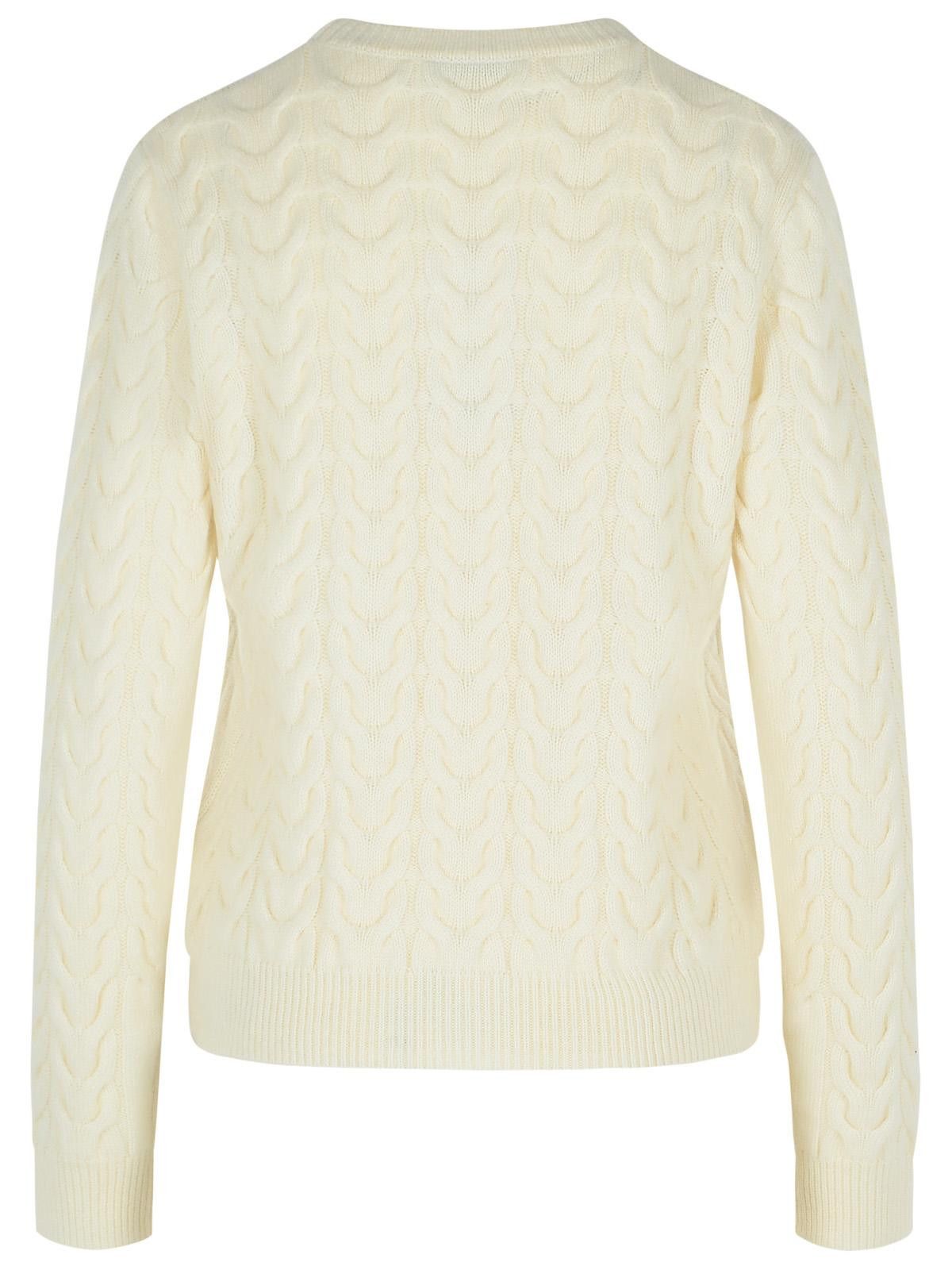 Max Mara MAX MARA White Cashmere Sweater Size M / US 6-8 / IT 42-44 - 3 Thumbnail