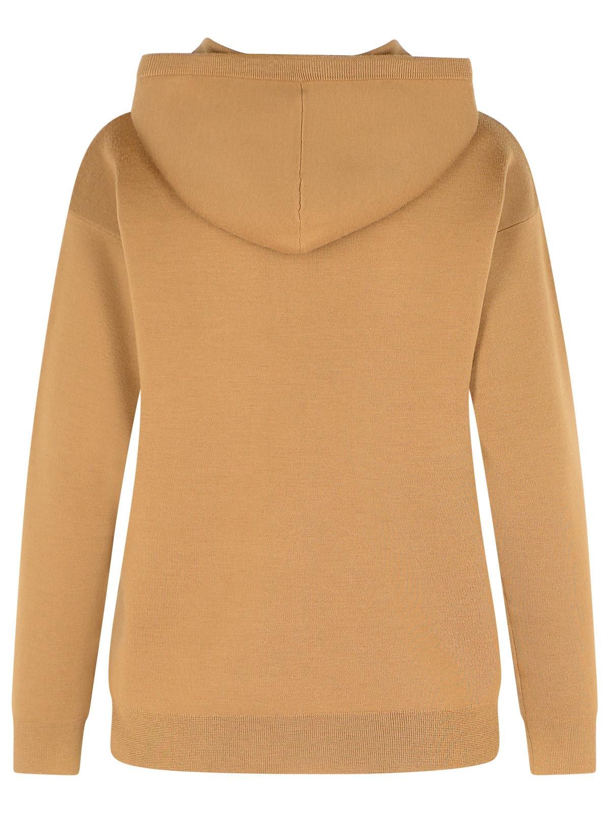 Max Mara MAX MARA Camel Virgin Wool Sweatshirt Size S / US 4 / IT 40 - 3 Thumbnail