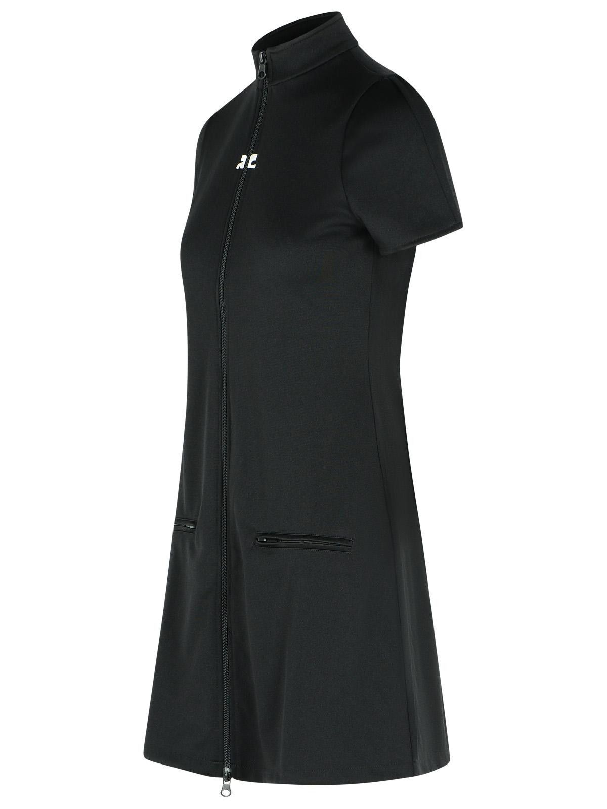 Courreges COURREGES 'Interlock' Black Polyester Dress Size M / US 6-8 / IT 42-44 - 2 Thumbnail