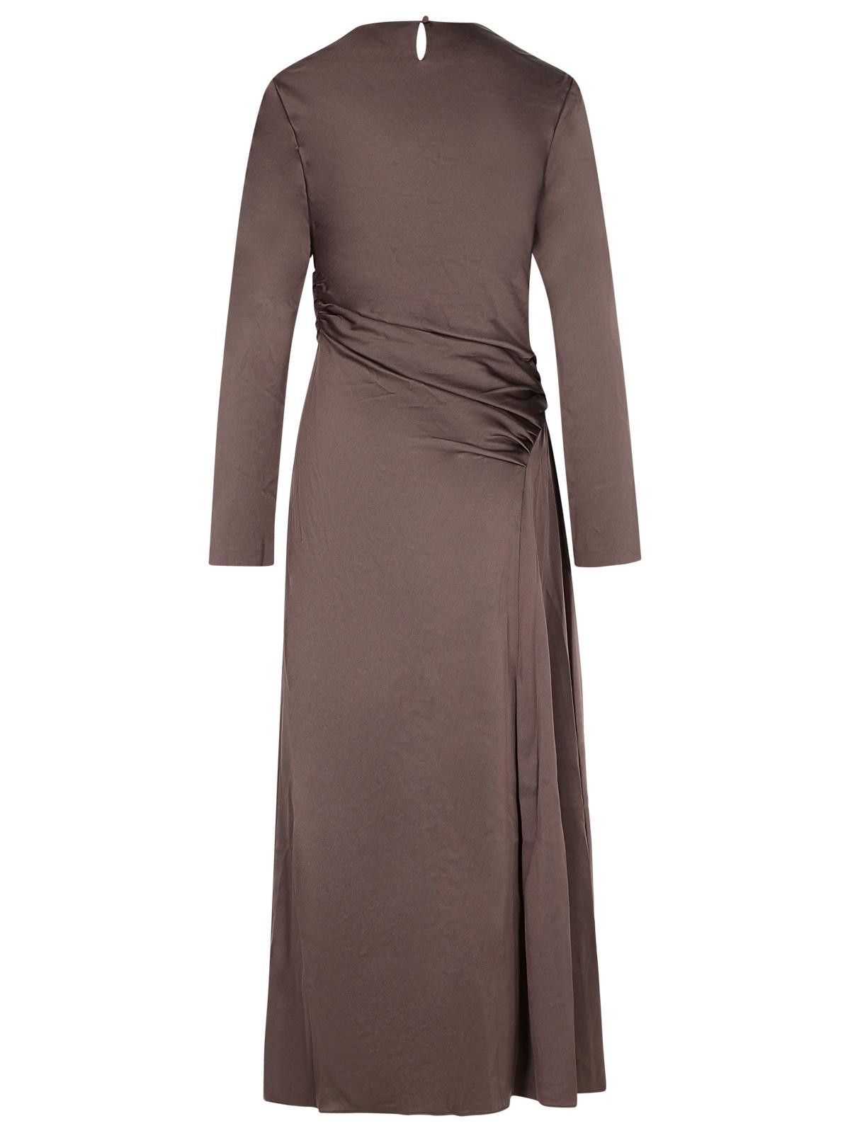 Simkhai SIMKHAI 'Odessa' Dress In Chocolate Acetate Blend Size S / US 4 / IT 40 - 3 Thumbnail
