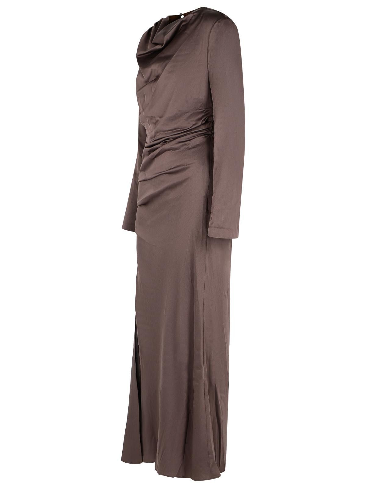 Simkhai SIMKHAI 'Odessa' Dress In Chocolate Acetate Blend Size S / US 4 / IT 40 - 2 Thumbnail