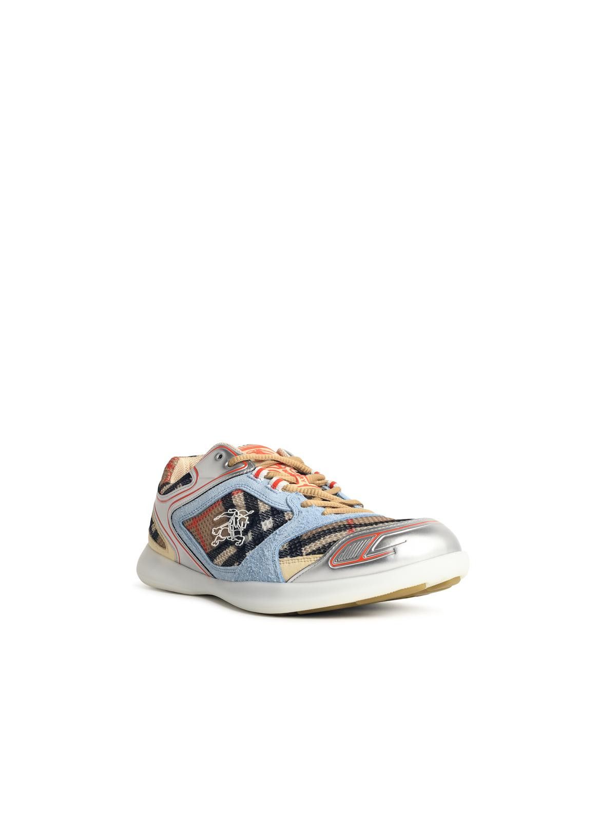 Burberry BURBERRY 'Matrix' Multicolor Leather Blend Sneakers Size US 10 / EU 43 - 2 Thumbnail