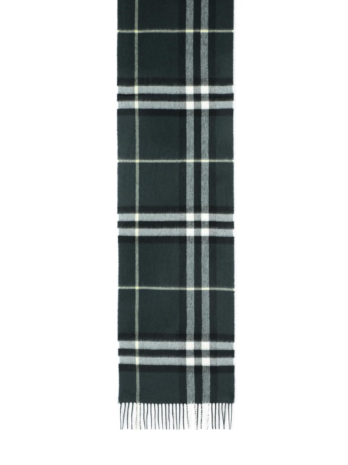 Burberry BURBERRY Green Cashmere Scarf Size ONE SIZE - 2 Thumbnail