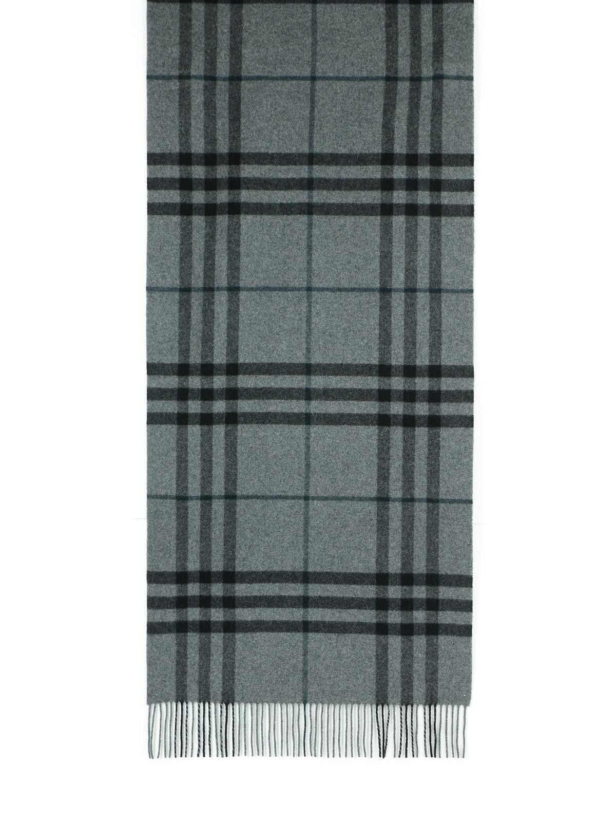 Burberry BURBERRY Grey Cashmere Scarf Size ONE SIZE - 2 Thumbnail