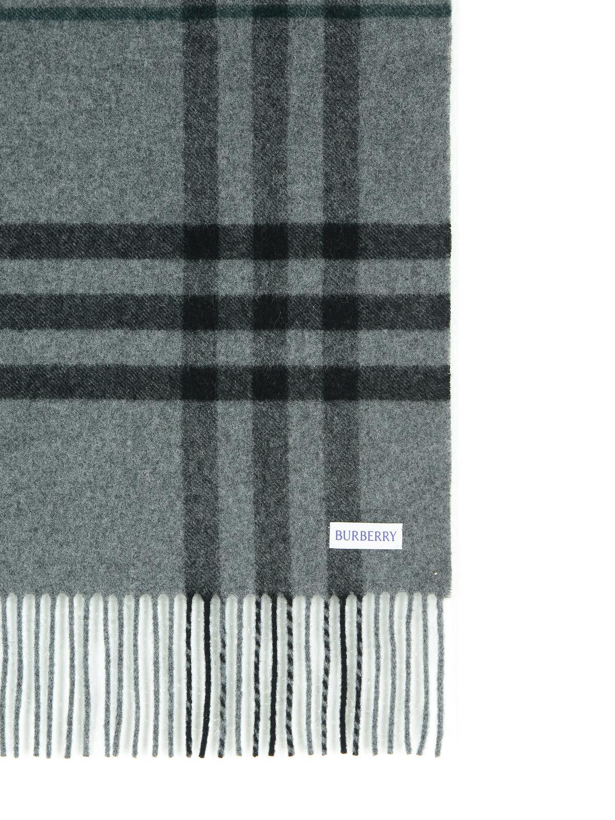 Burberry BURBERRY Grey Cashmere Scarf Size ONE SIZE - 3 Thumbnail