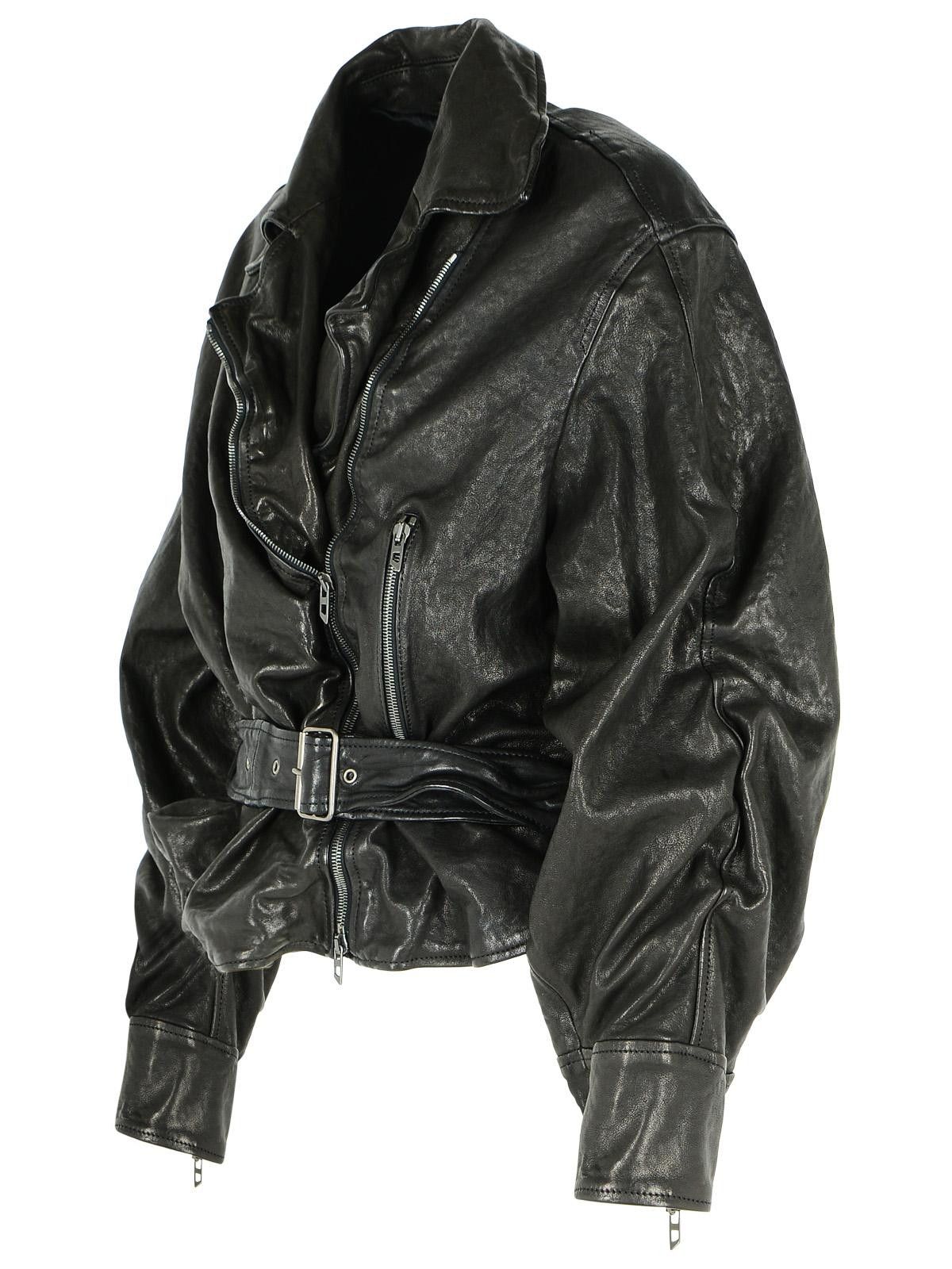 Diesel DIESEL Black Leather Jacket Size M / US 6-8 / IT 42-44 - 2 Thumbnail