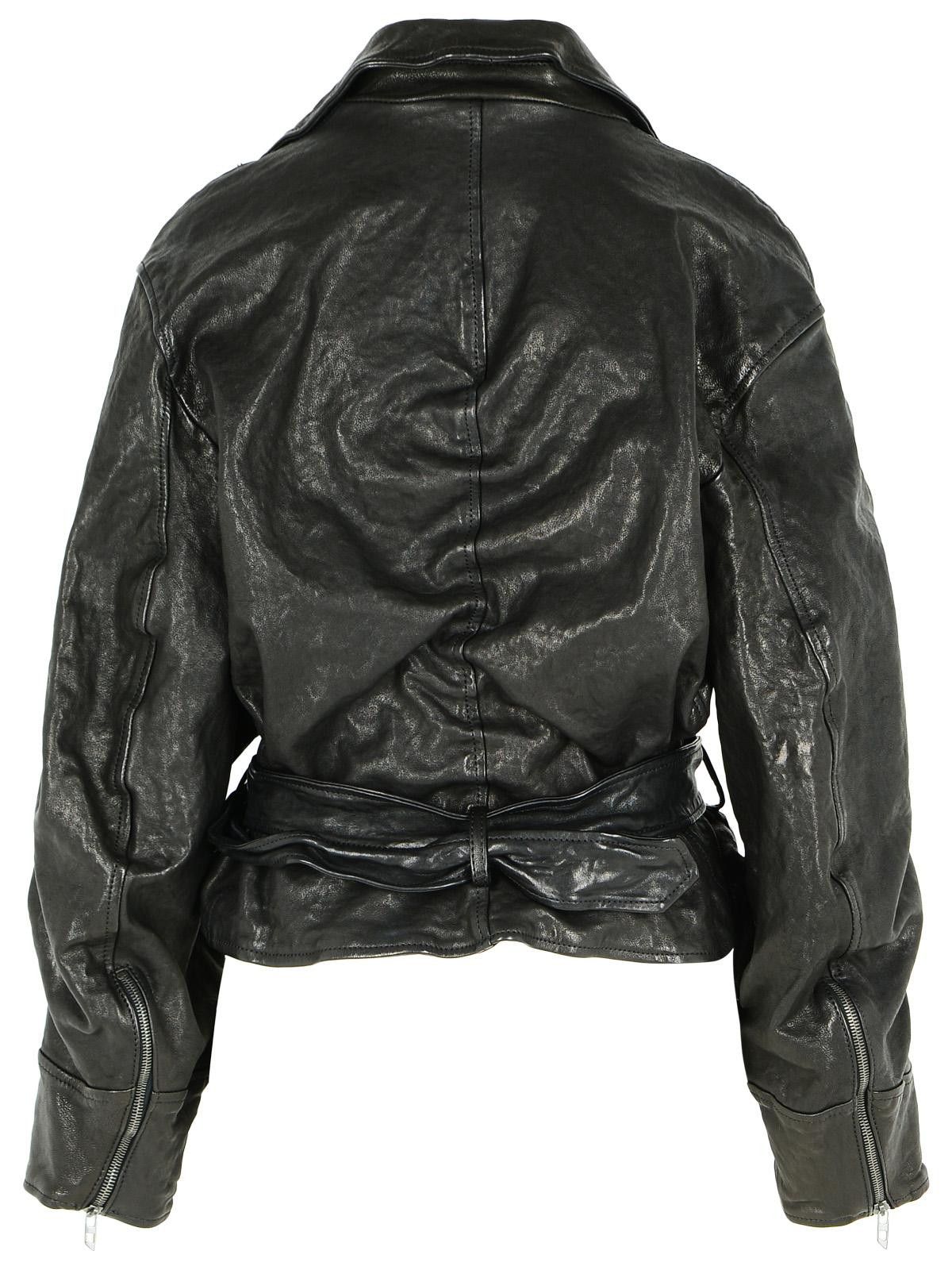 Diesel DIESEL Black Leather Jacket Size M / US 6-8 / IT 42-44 - 3 Thumbnail