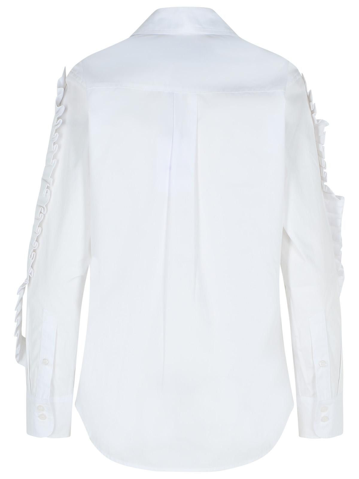 Coperni COPERNI 'Ruffle' White Cotton Shirt Size S / US 4 / IT 40 - 3 Thumbnail