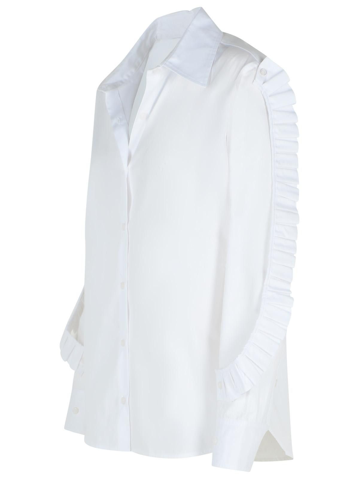 Coperni COPERNI 'Ruffle' White Cotton Shirt Size M / US 6-8 / IT 42-44 - 2 Thumbnail