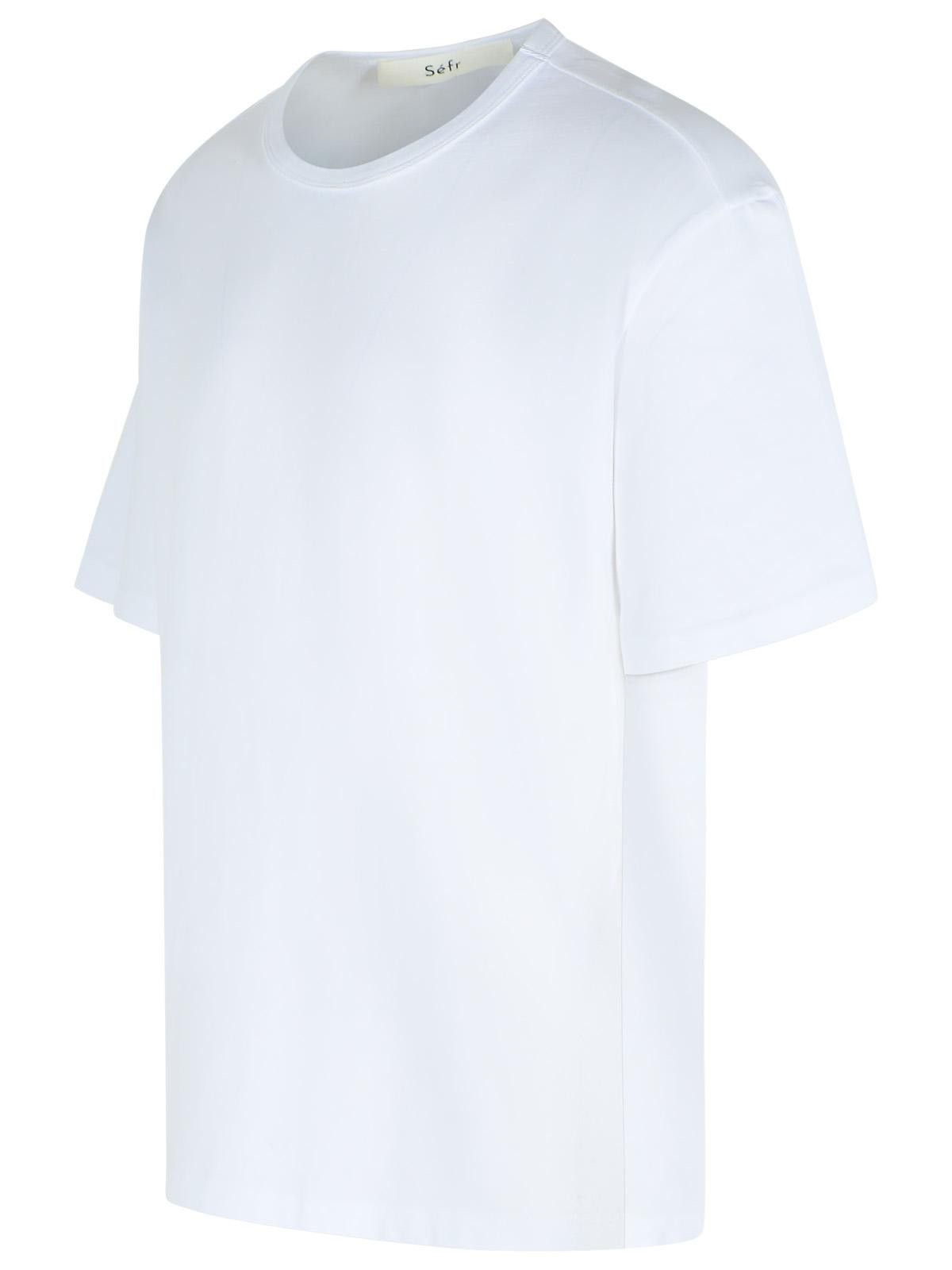 Sefr SEFR 'Mauro' White Cotton T-Shirt Size US L / EU 52-54 / 3 - 2 Thumbnail