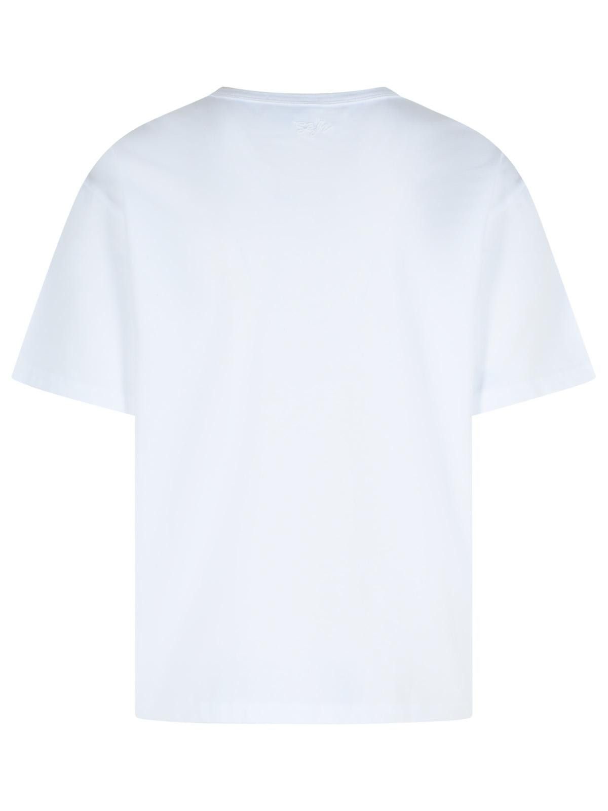 Sefr SEFR 'Mauro' White Cotton T-Shirt Size US L / EU 52-54 / 3 - 3 Thumbnail