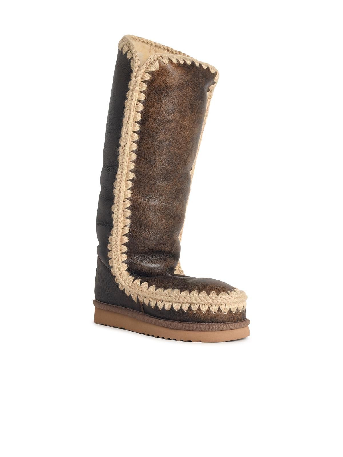 Mou MOU 'Eskimo 40' Brown Leather Boots Size US 6 / IT 36 - 2 Thumbnail