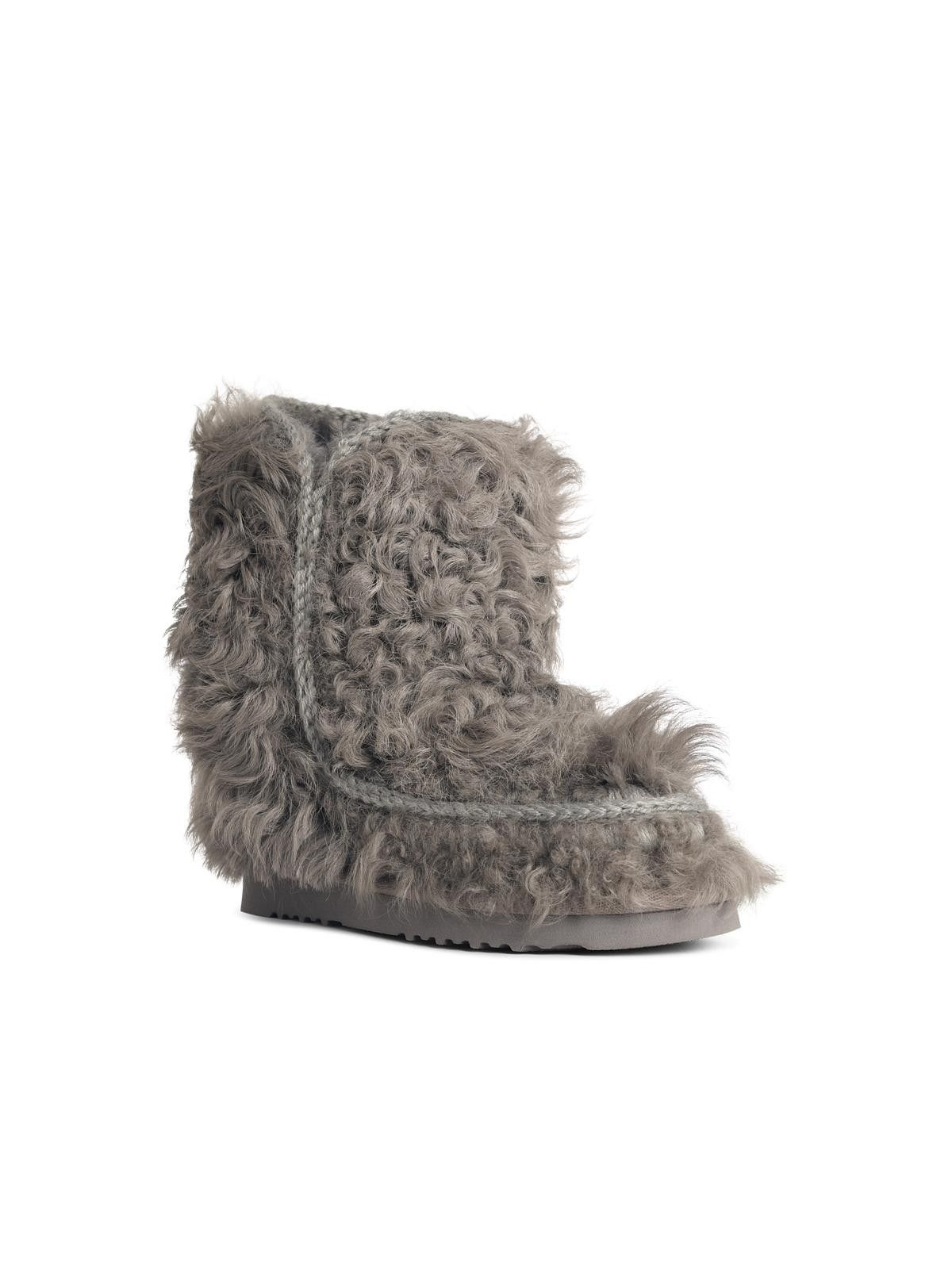 Mou MOU 'Eskimo 24' Grey Sheepskin Ankle Boots Size US 6 / IT 36 - 2 Thumbnail