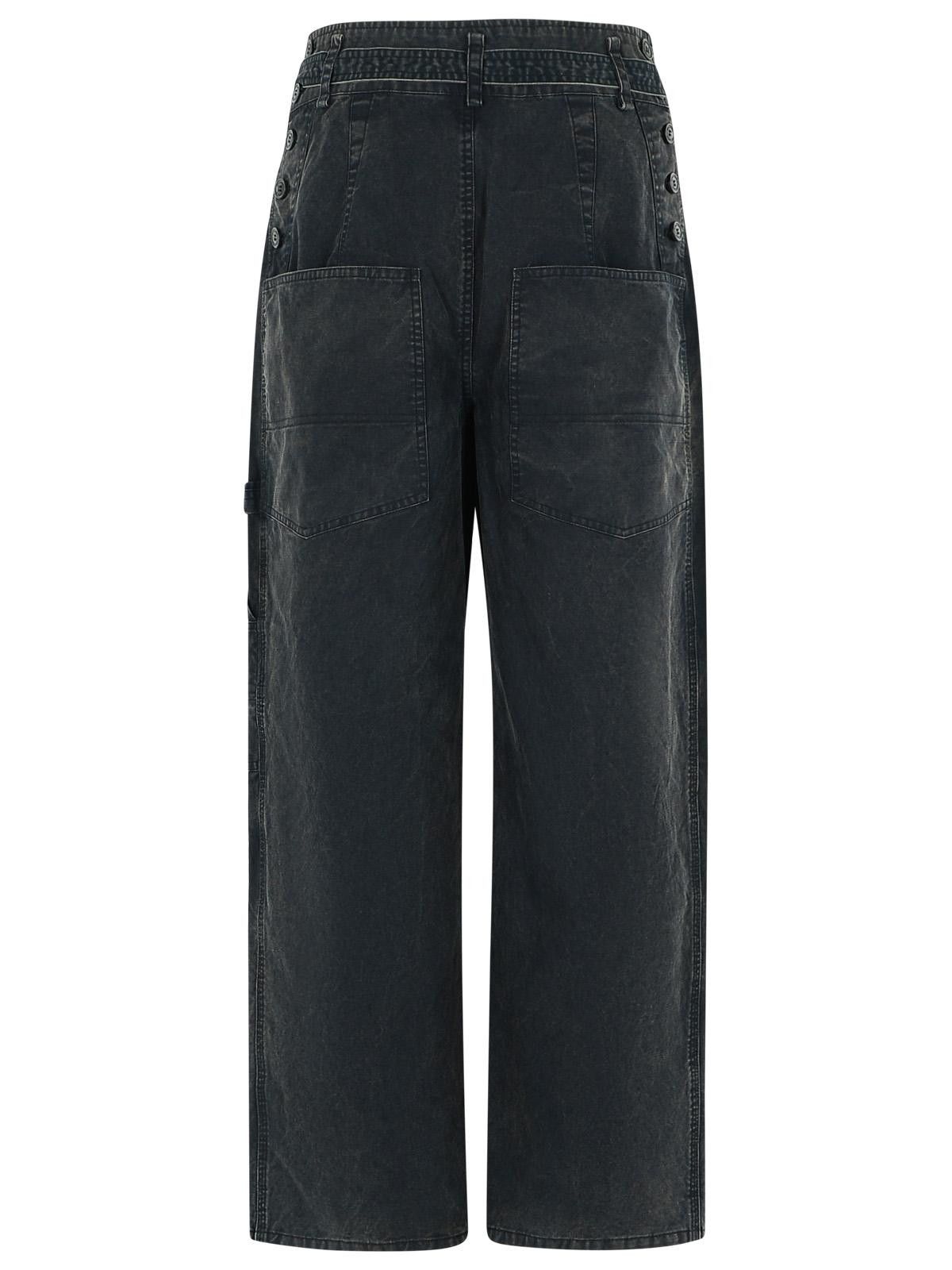 Isabel Marant Etoile ISABEL MARANT ETOILE Washed Black Cotton Trousers Size 28" / US 6 / IT 42 - 3 Thumbnail