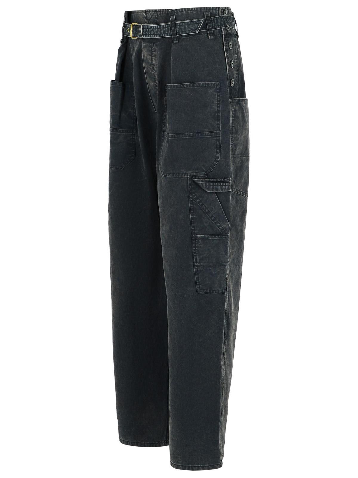 Isabel Marant Etoile ISABEL MARANT ETOILE Washed Black Cotton Trousers Size 28" / US 6 / IT 42 - 2 Thumbnail