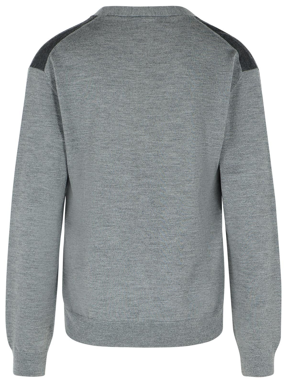 Lanvin LANVIN Grey Wool Cardigan Size US L / EU 52-54 / 3 - 3 Thumbnail
