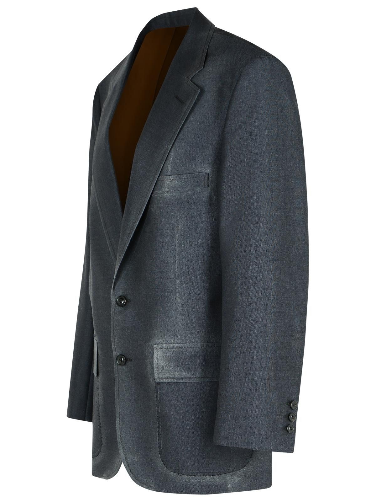 Maison Margiela MAISON MARGIELA Anthracite Wool Blend Blazer Size M / US 6-8 / IT 42-44 - 2 Thumbnail