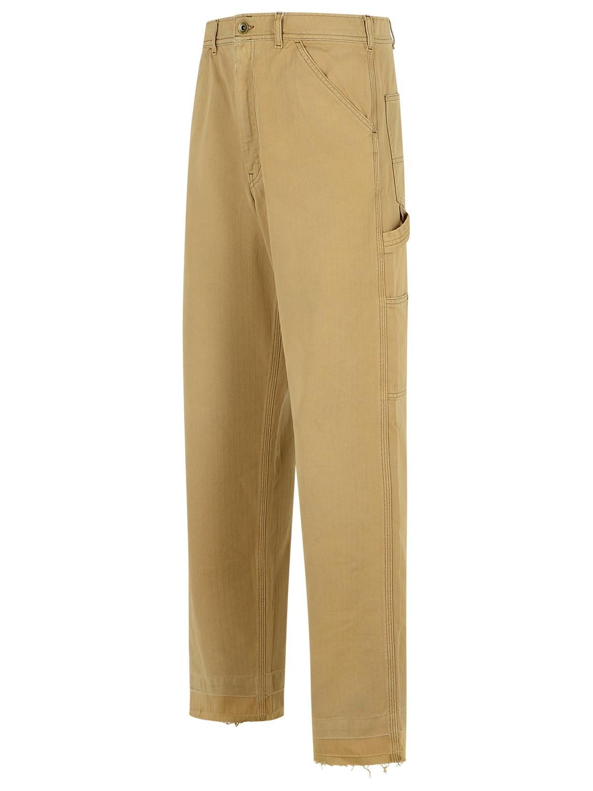 Maison Margiela MAISON MARGIELA Beige Cotton Pants Size US 31 - 2 Thumbnail