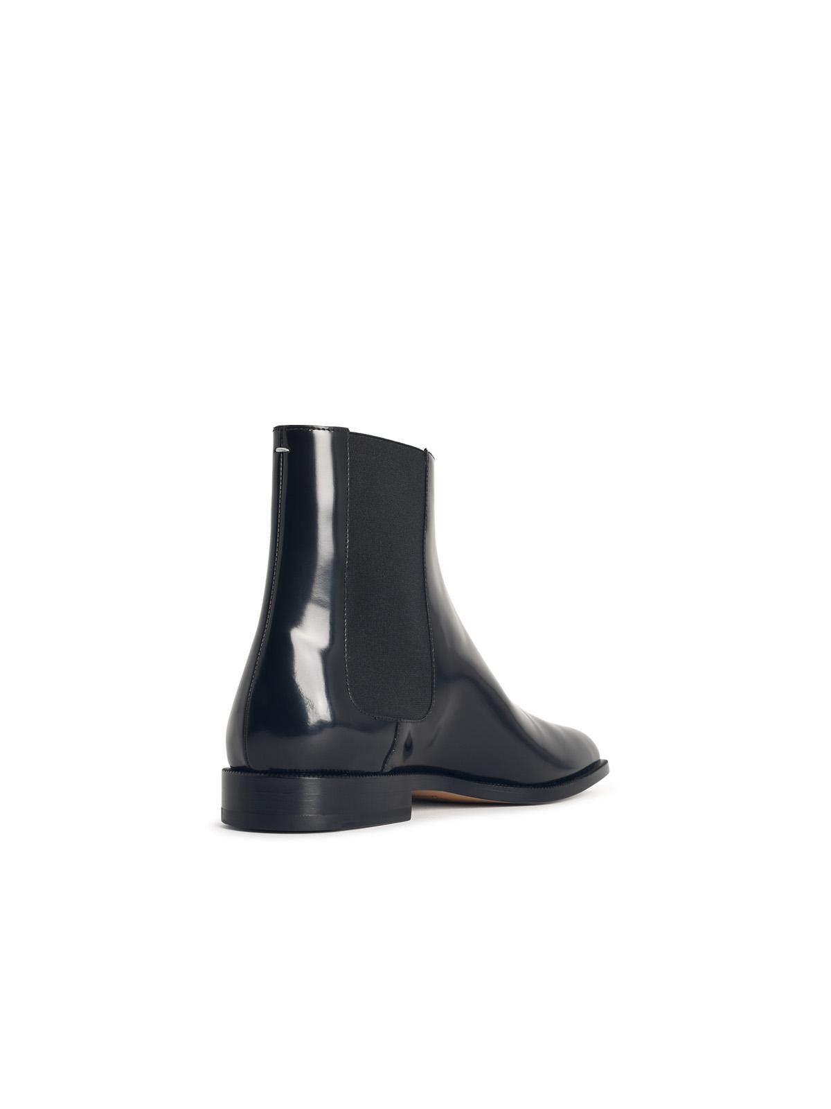 Maison Margiela MAISON MARGIELA Black Leather Tabi Ankle Boots Size US 7 / EU 40 - 3 Thumbnail