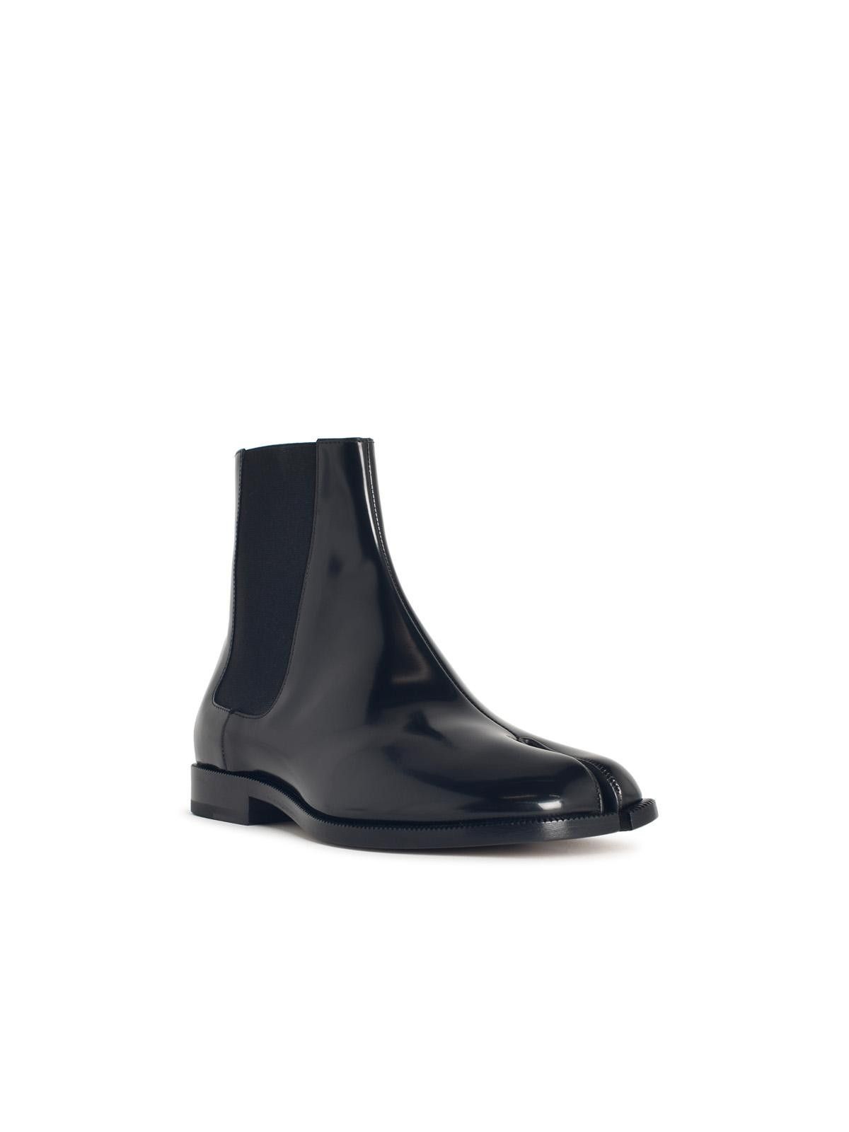 Maison Margiela MAISON MARGIELA Black Leather Tabi Ankle Boots Size US 7 / EU 40 - 2 Thumbnail