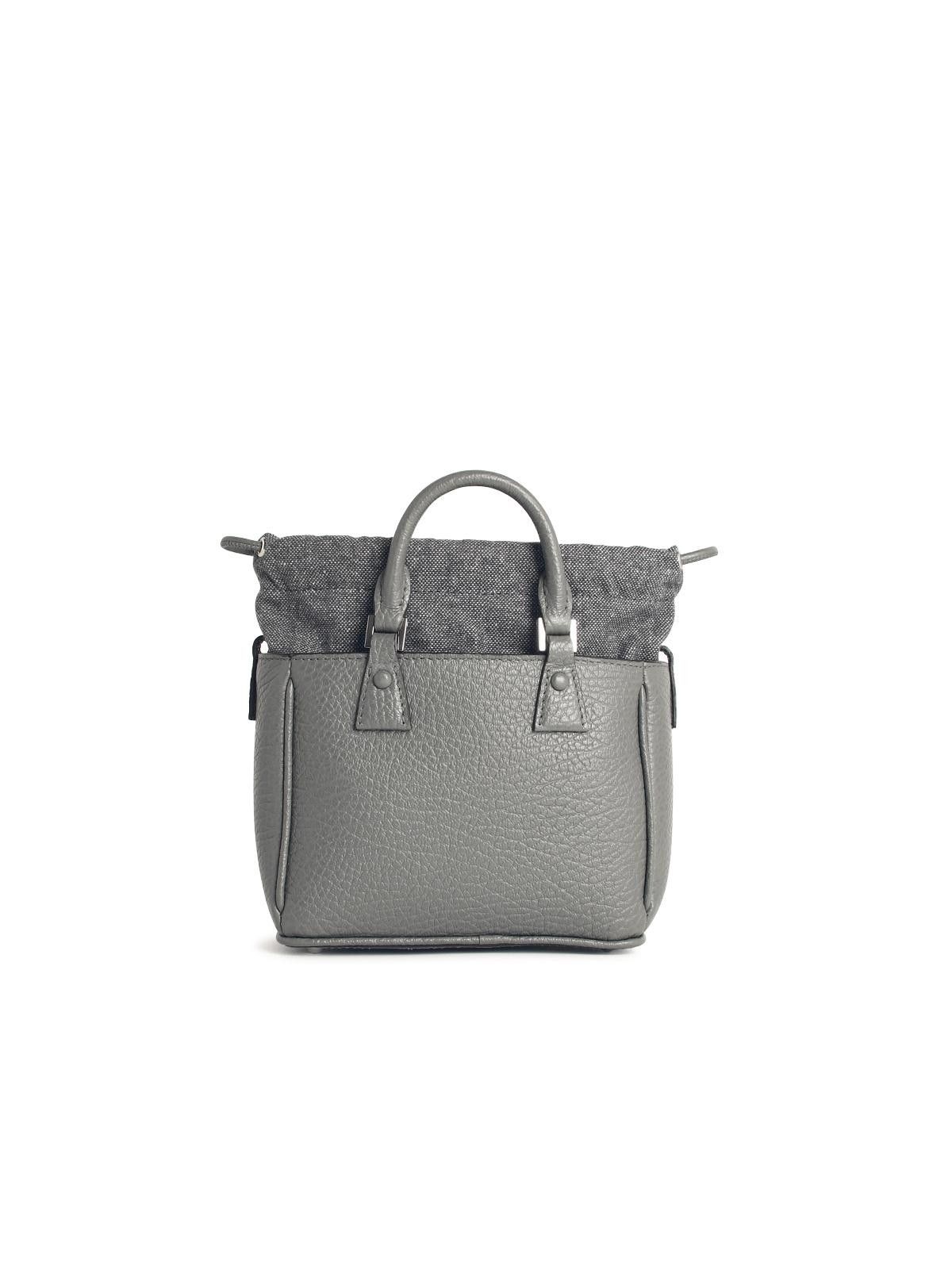 Maison Margiela MAISON MARGIELA '5Ac Tote Horizontal' Pebble Grey Leather Bag Size ONE SIZE - 3 Thumbnail