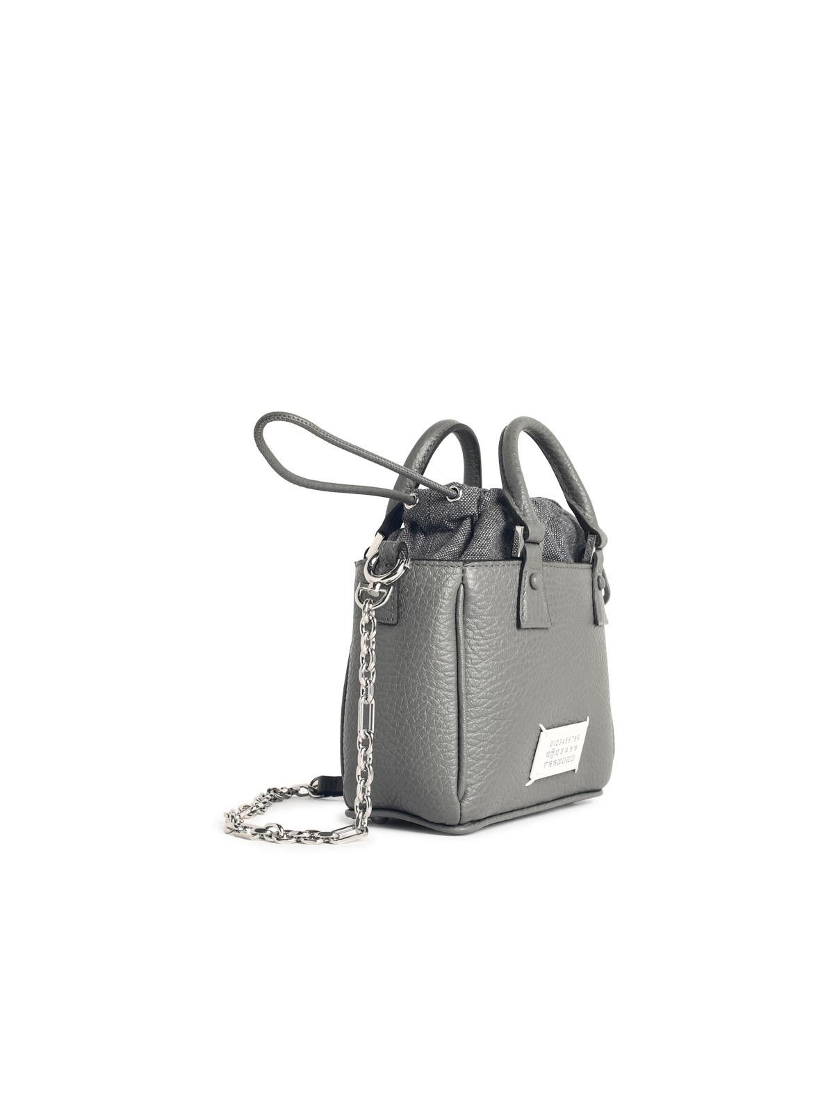 Maison Margiela MAISON MARGIELA '5Ac Tote Horizontal' Pebble Grey Leather Bag Size ONE SIZE - 2 Thumbnail