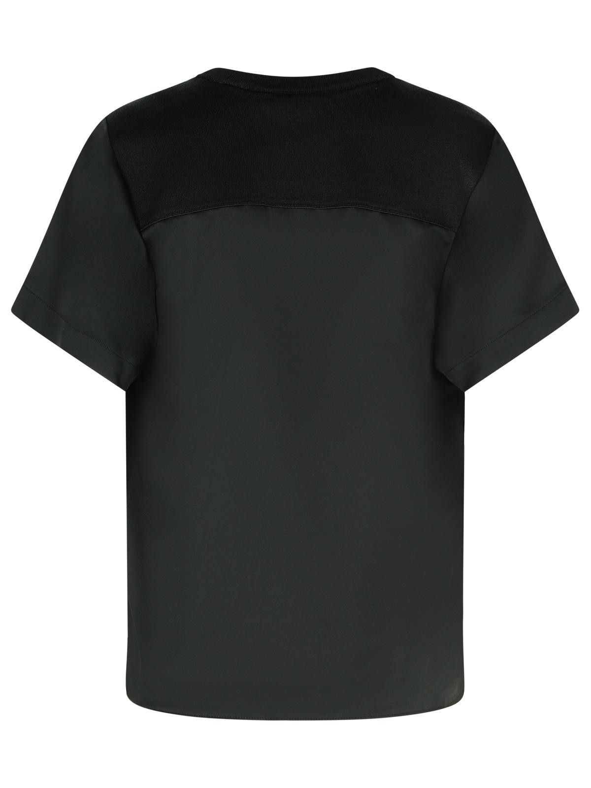 Simkhai SIMKHAI 'Addy' Black Acetate Blend T-Shirt Size L / US 10 / IT 46 - 3 Thumbnail