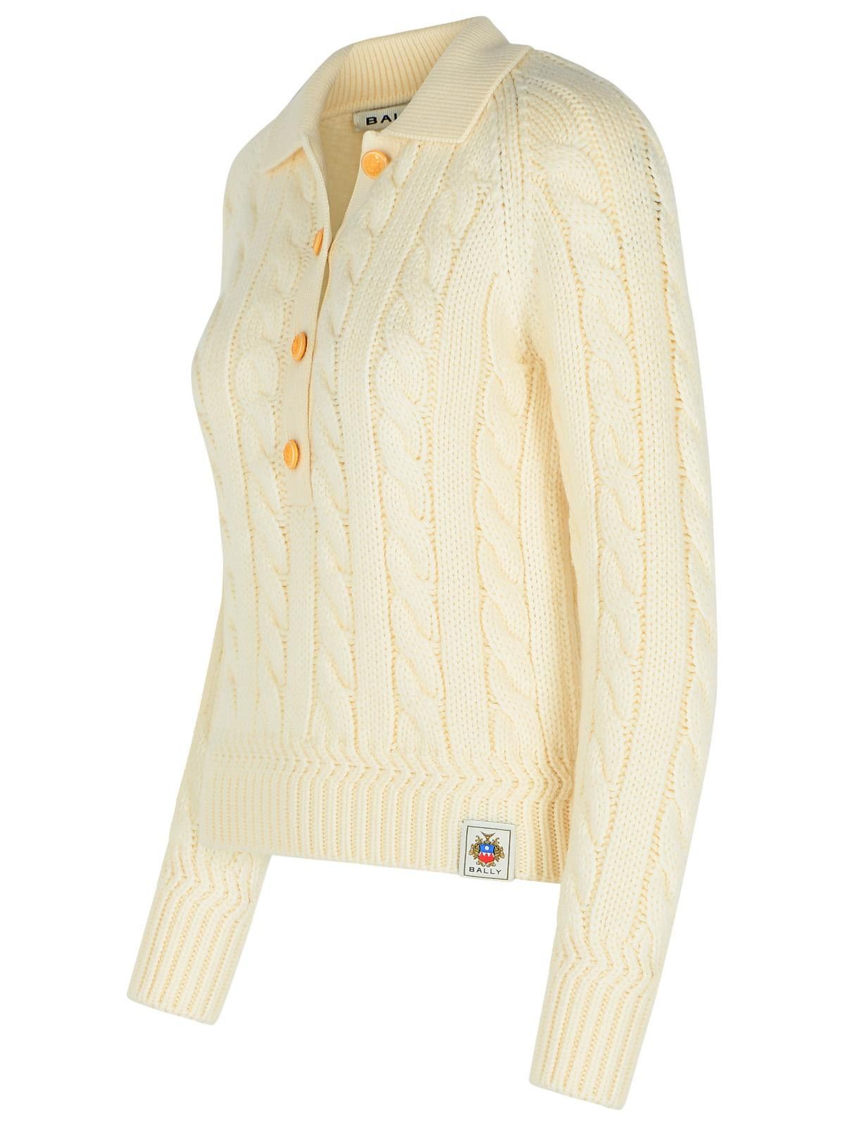 Bally BALLY Ivory Extrafine Merino Wool Sweater Size XS / US 0-2 / IT 36-38 - 2 Thumbnail