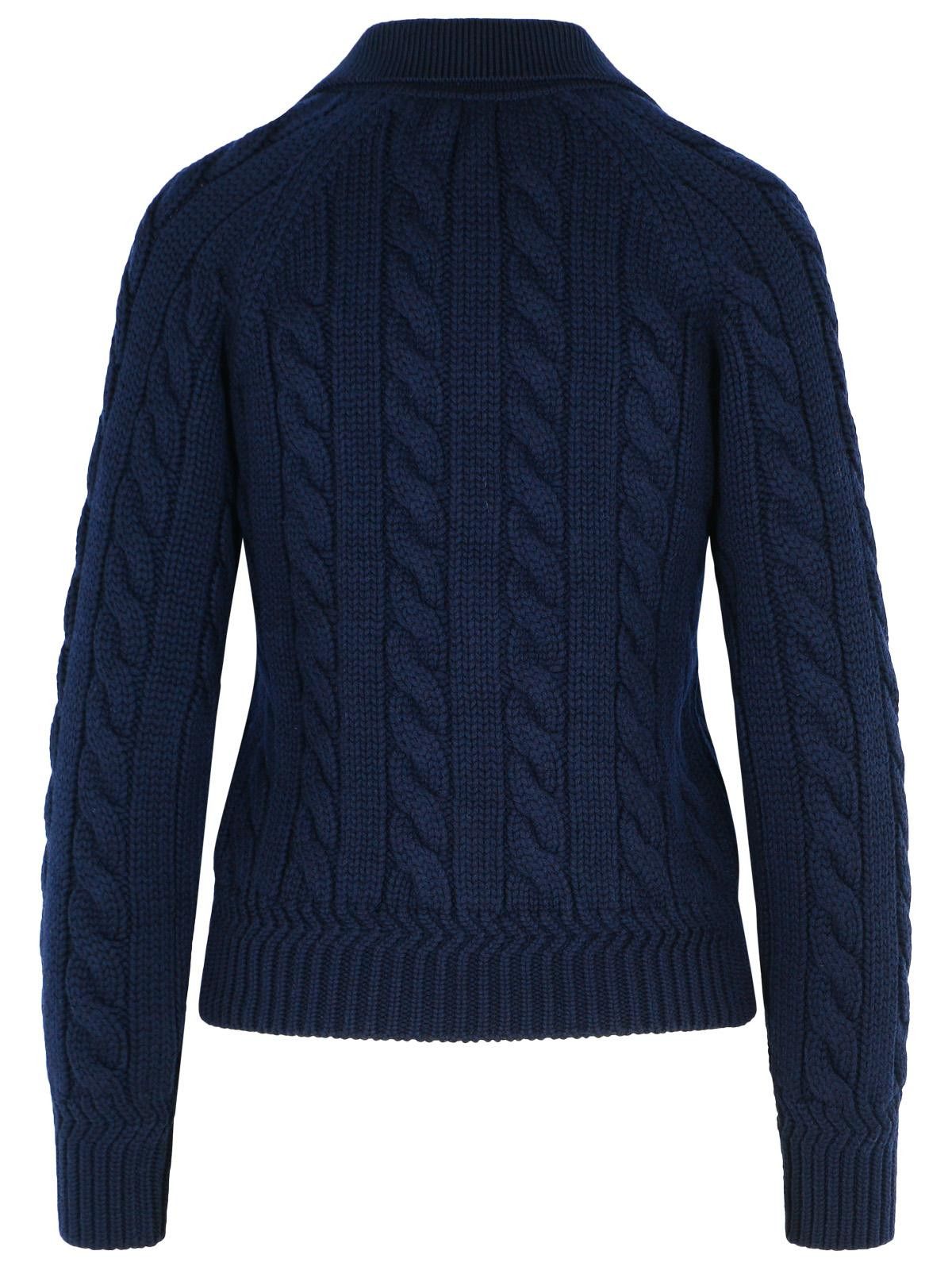 Bally BALLY Extrafine Navy Merino Wool Sweater Size XS / US 0-2 / IT 36-38 - 3 Thumbnail