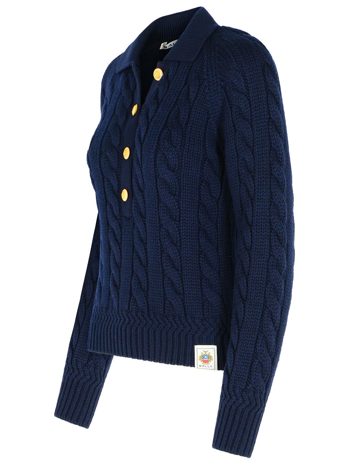 Bally BALLY Extrafine Navy Merino Wool Sweater Size XS / US 0-2 / IT 36-38 - 2 Thumbnail