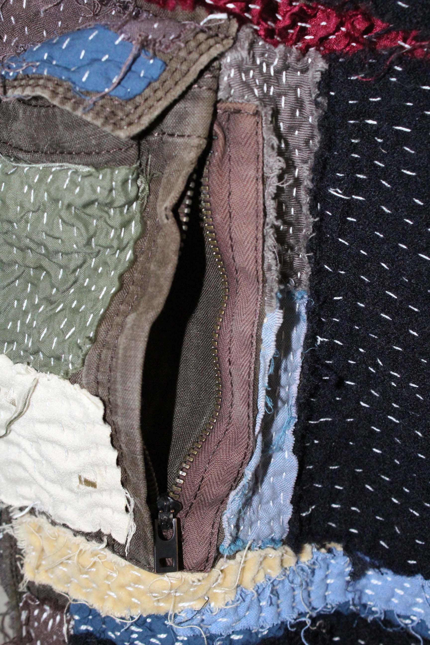 Yohji Yamamoto Custom Hand Stitched 1 of 1 Boro Patchwork Cargo Pants Size US 34 / EU 50 - 6 Thumbnail
