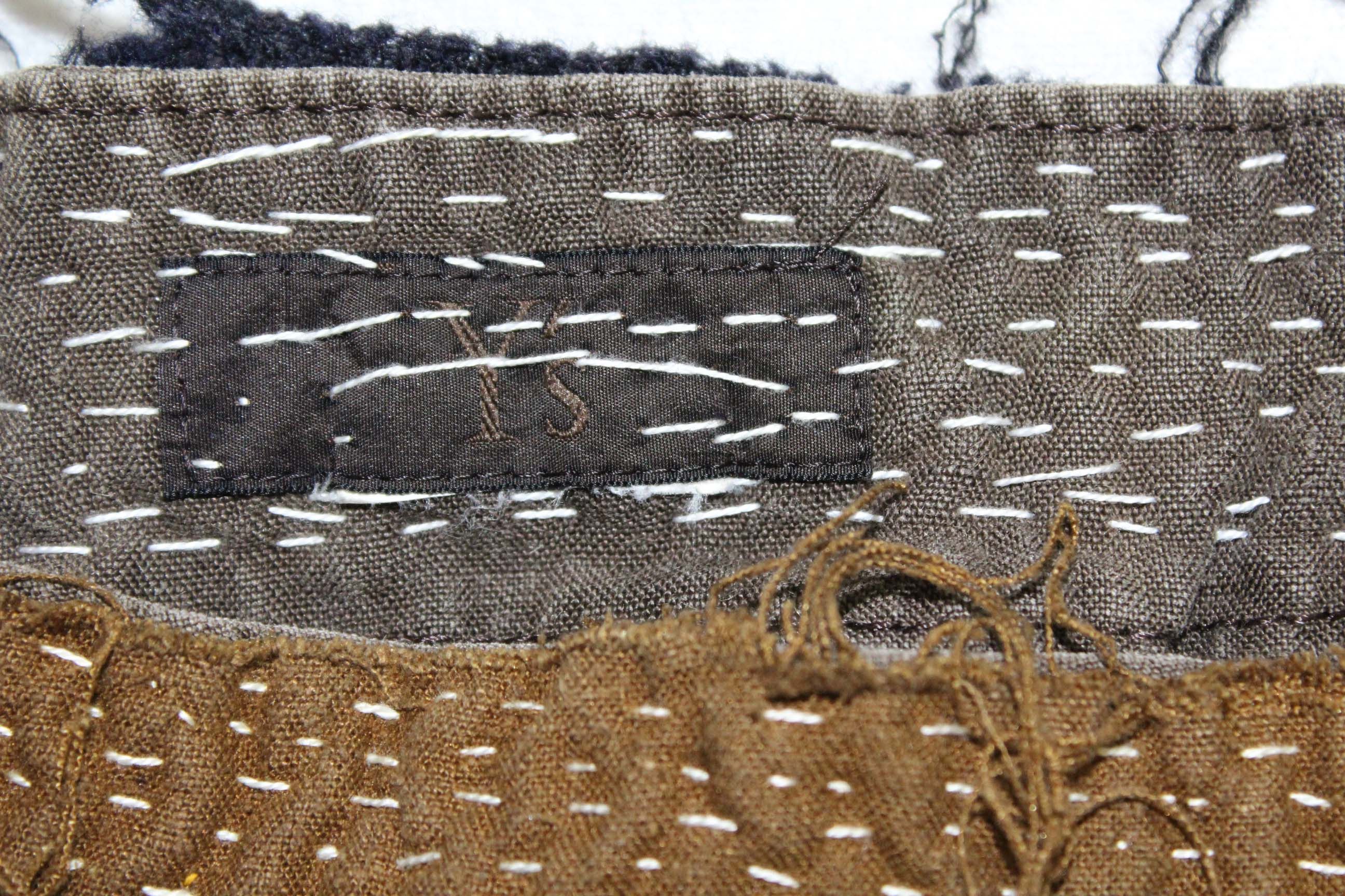 Yohji Yamamoto Custom Hand Stitched 1 of 1 Boro Patchwork Cargo Pants Size US 34 / EU 50 - 7 Thumbnail