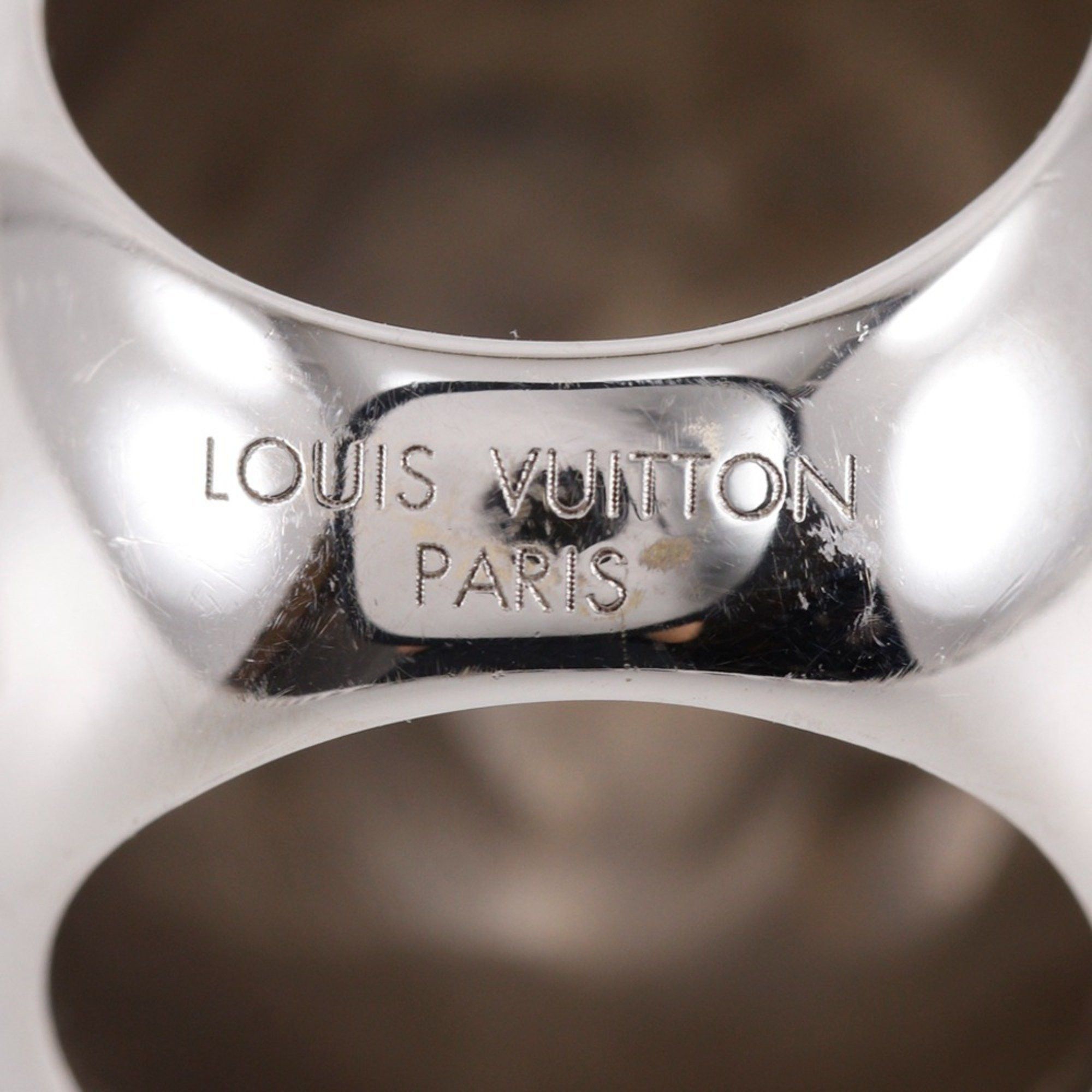 Louis Vuitton Louis Vuitton Bookle Dreille Ring, Size 13.5, Strass Cocktail Planet Design with Rhinestones, Multicolor, Approx. 36.04g, Unisex Size ONE SIZE - 12 Thumbnail