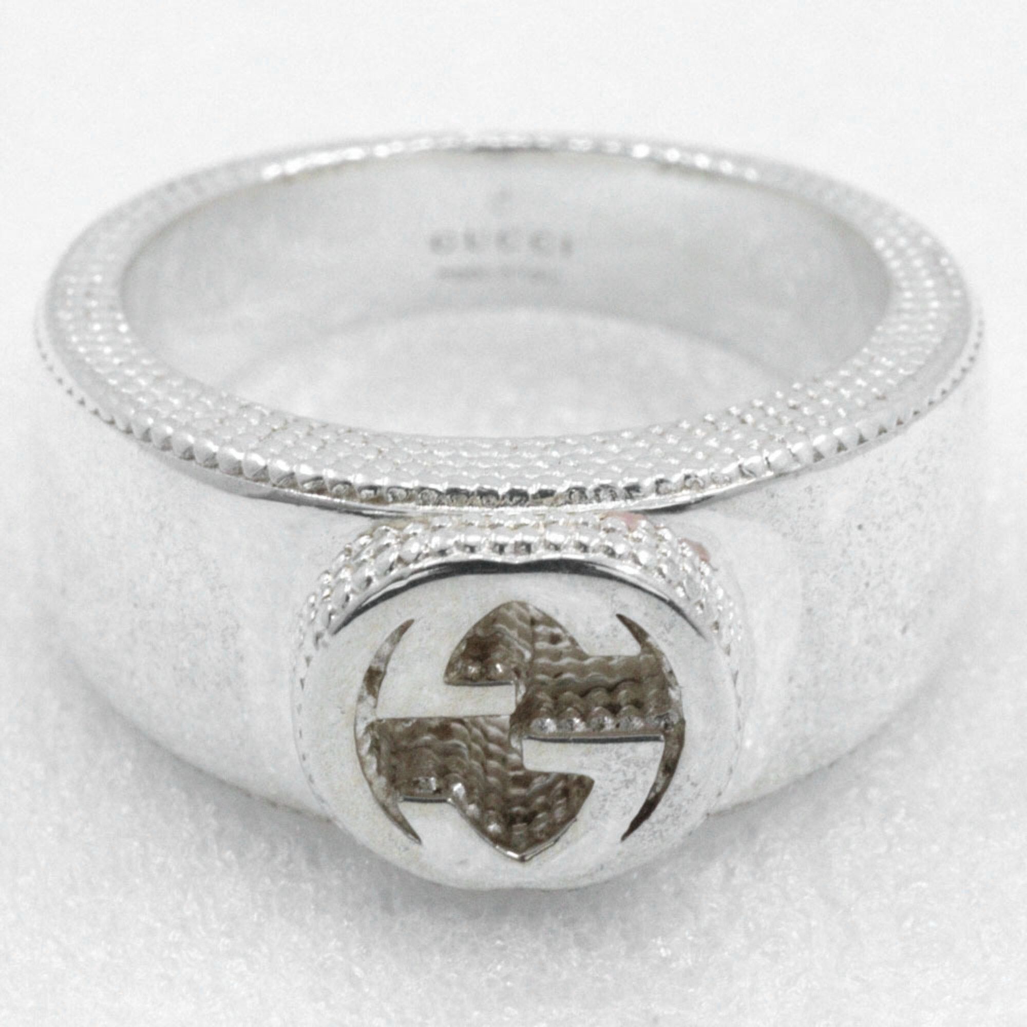 Gucci Gucci Interlocking G Ring, Size 9.5, Sterling Silver, Approx. 8.5g, Women's Size ONE SIZE - 5 Thumbnail