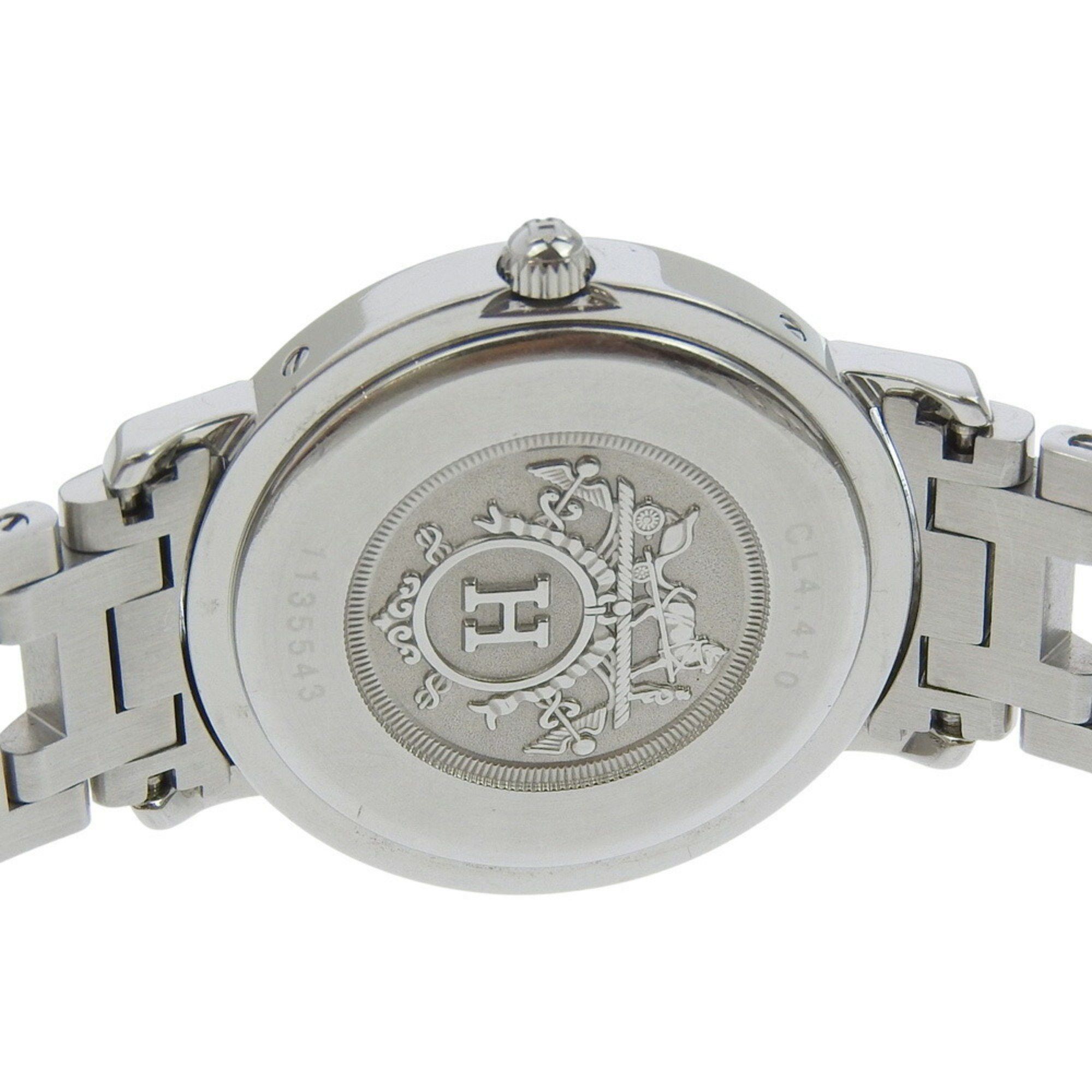 Hermes Hermès Clipper Watch CL4.410, Stainless Steel Quartz Analog Display, Pink Dial, Boys Size ONE SIZE - 7 Thumbnail