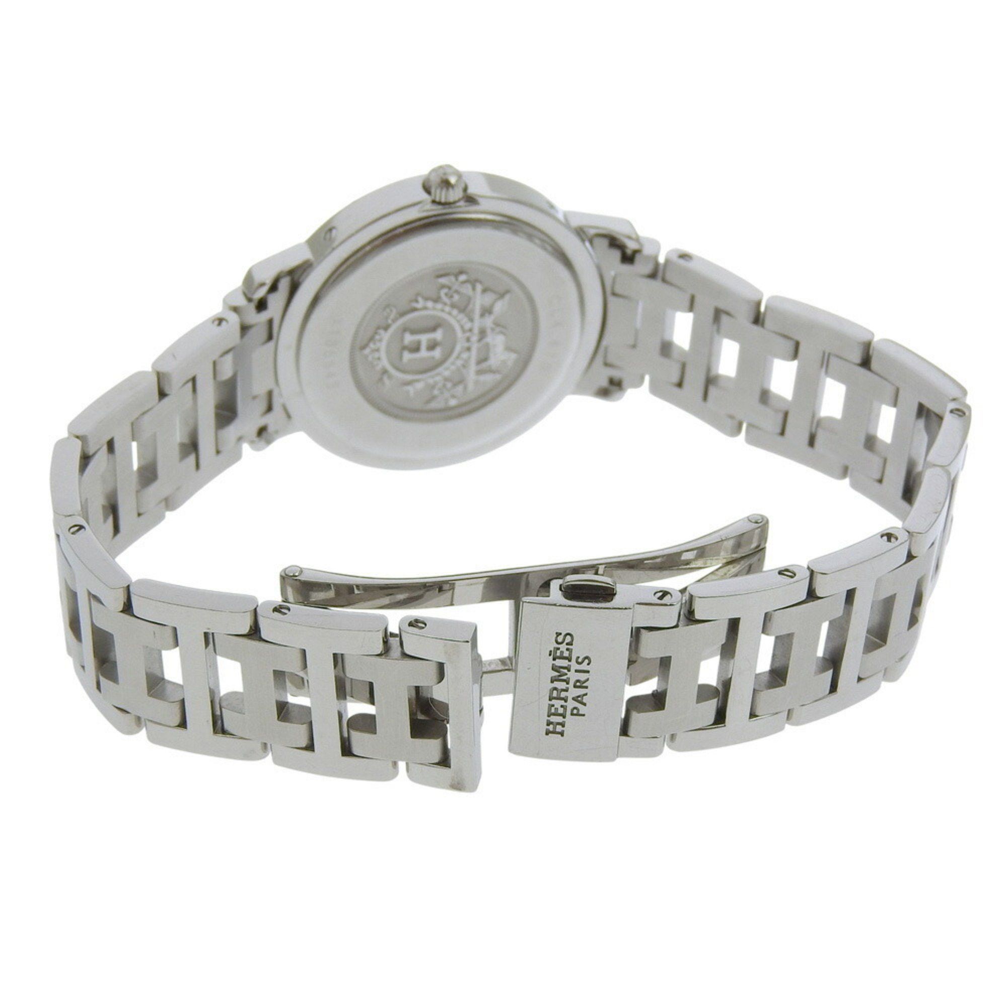 Hermes Hermès Clipper Watch CL4.410, Stainless Steel Quartz Analog Display, Pink Dial, Boys Size ONE SIZE - 5 Thumbnail