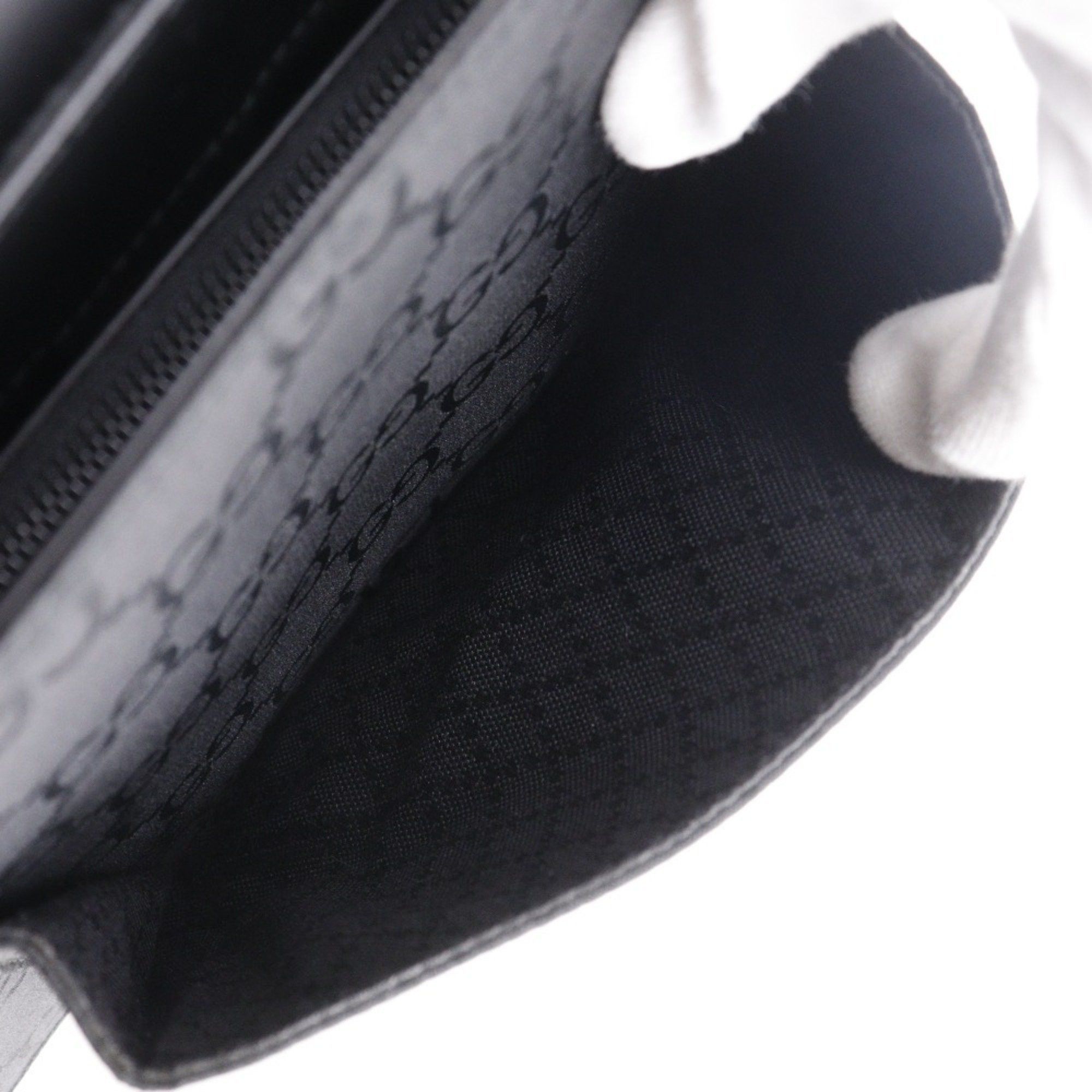 Gucci Gucci GG Tote Bag 001.3068 Satin Black A5 Type Women's Size ONE SIZE - 8 Thumbnail
